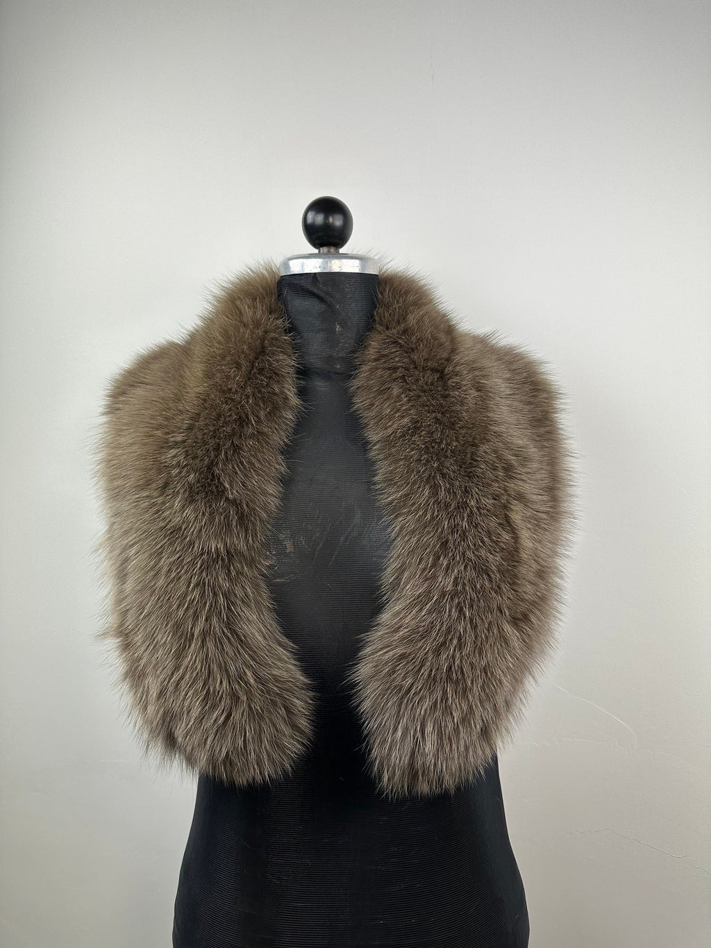 Light Brown Fox Fur Collar – Real Fur Collar, Handmade in Greece, Luxury Neck Accessory