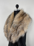 Crystal Fox Fur Collar – Real Fur Collar, Handmade in Greece, Luxury Neck Accessory