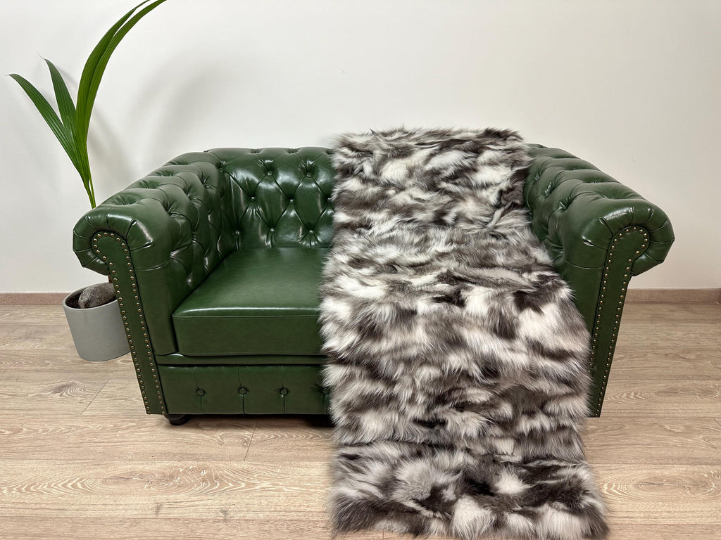 Luxury Real Fox Fur Blanket: Handmade Sofa Throw, Soft Fur Decor
