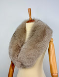 Genuine Beige Fox Fur Collar: Luxury Fur Stole