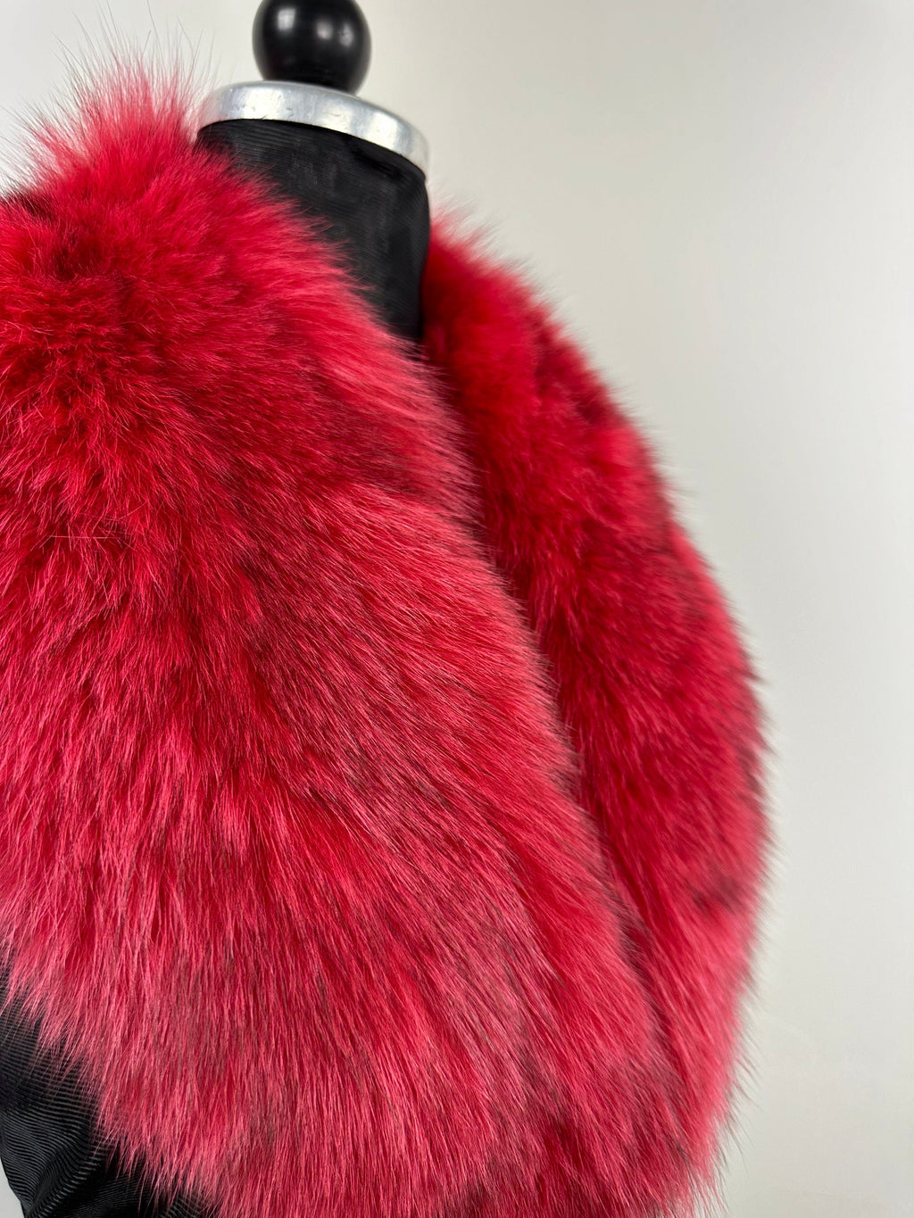 Red Fox Fur Collar: Handmade Genuine Fur Stole