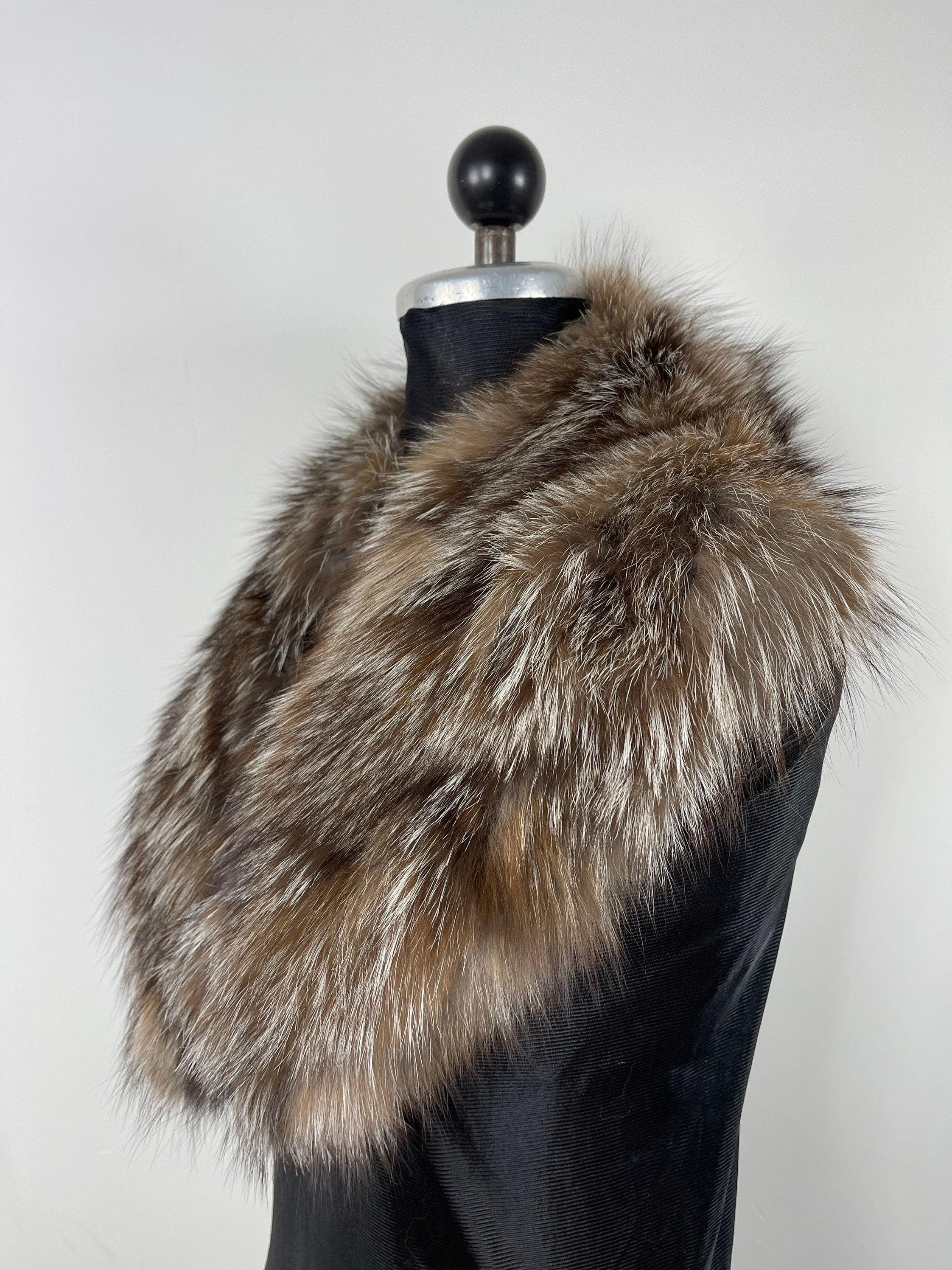 Fox Fur Collar – Real Fur Collar, Handmade in Greece, Luxury Neck Accessory