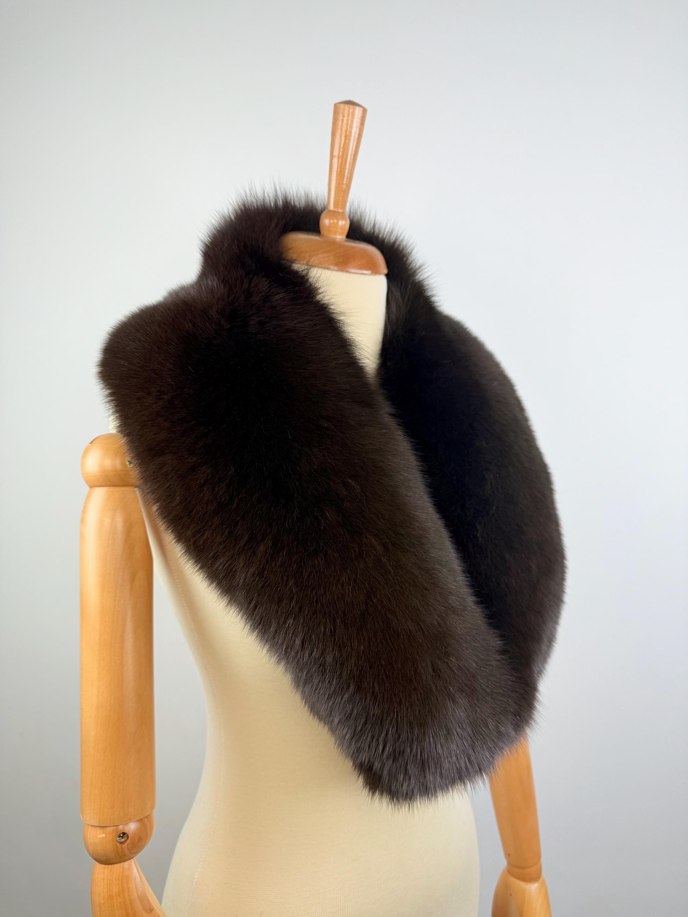 Genuine Brown Fox Fur Collar: Quality Fur Stole