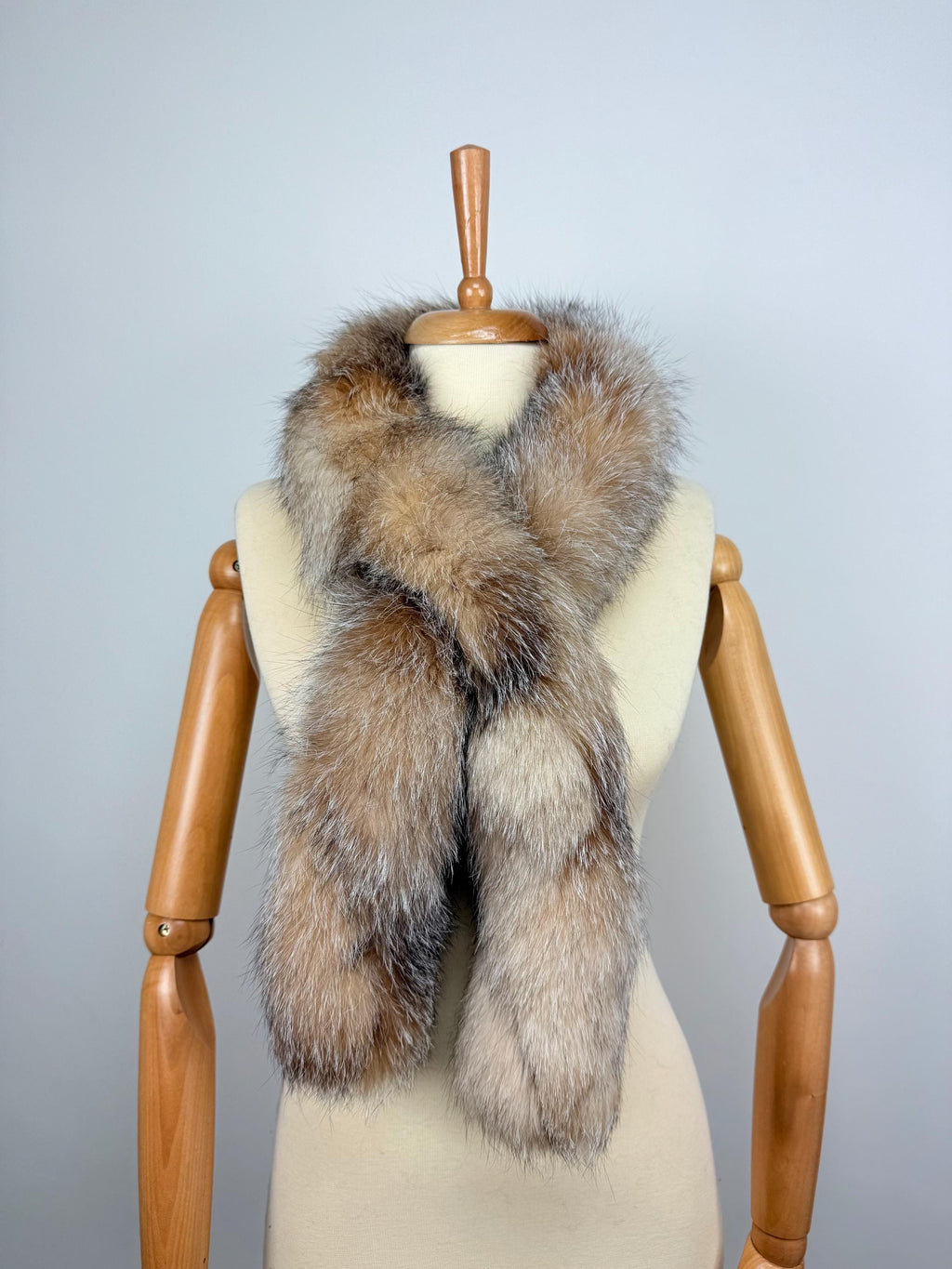 Luxury Crystal Fox Fur Scarf: Winter Accessory, Real Fur