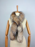Luxury Crystal Fox Fur Scarf: Winter Accessory, Real Fur
