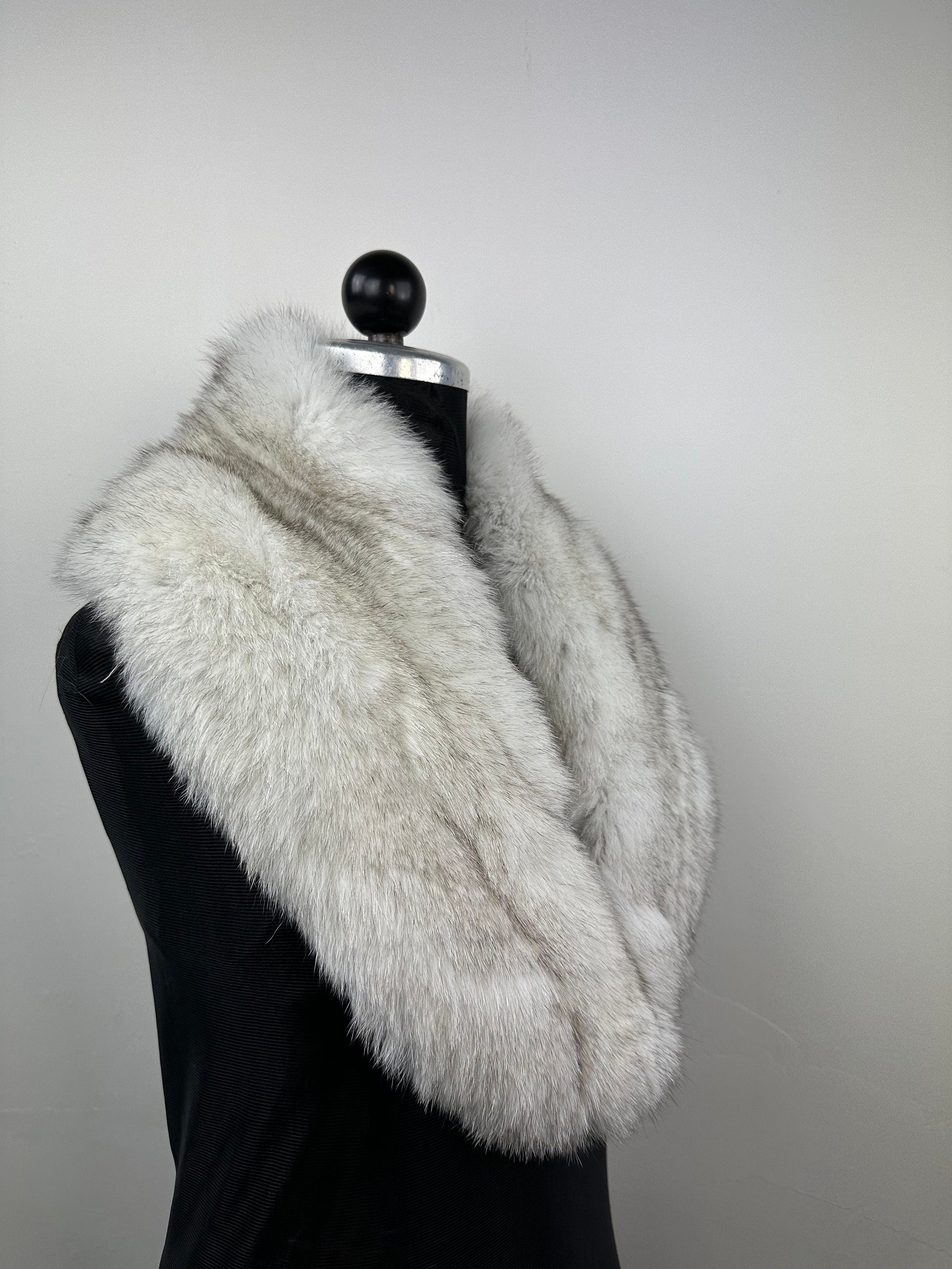 Genuine Fox Fur Collar: Handmade Fluffy Fur Stole