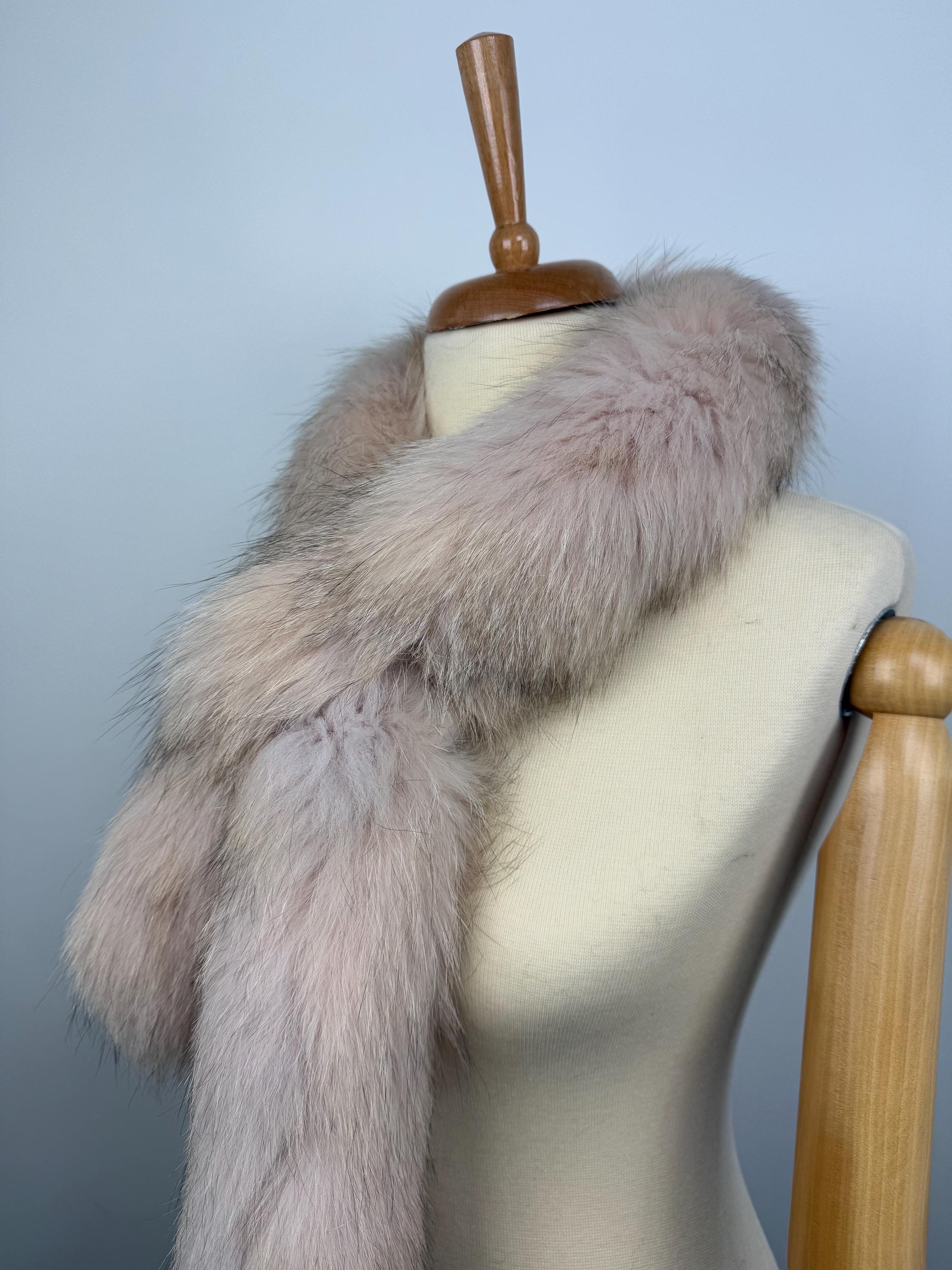 Fox Fur Scarf – Real Fur Scarf, Handmade in Greece, Luxury Winter Scarf