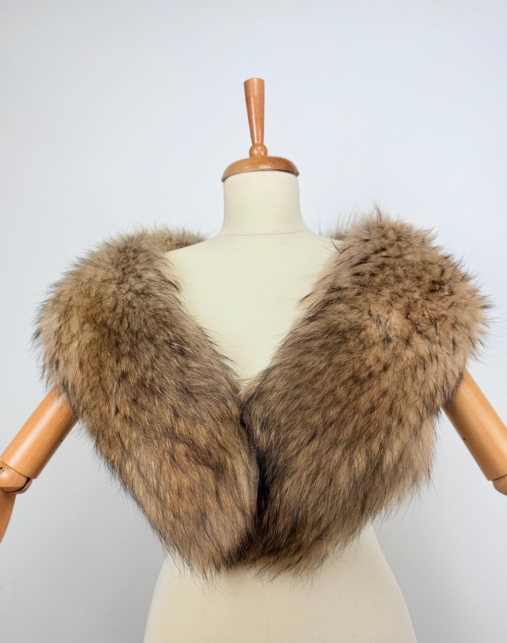 Finn Raccoon Fur Stole – Real Fur Wrap, Extra Long Luxury Fur, Handmade in Greece
