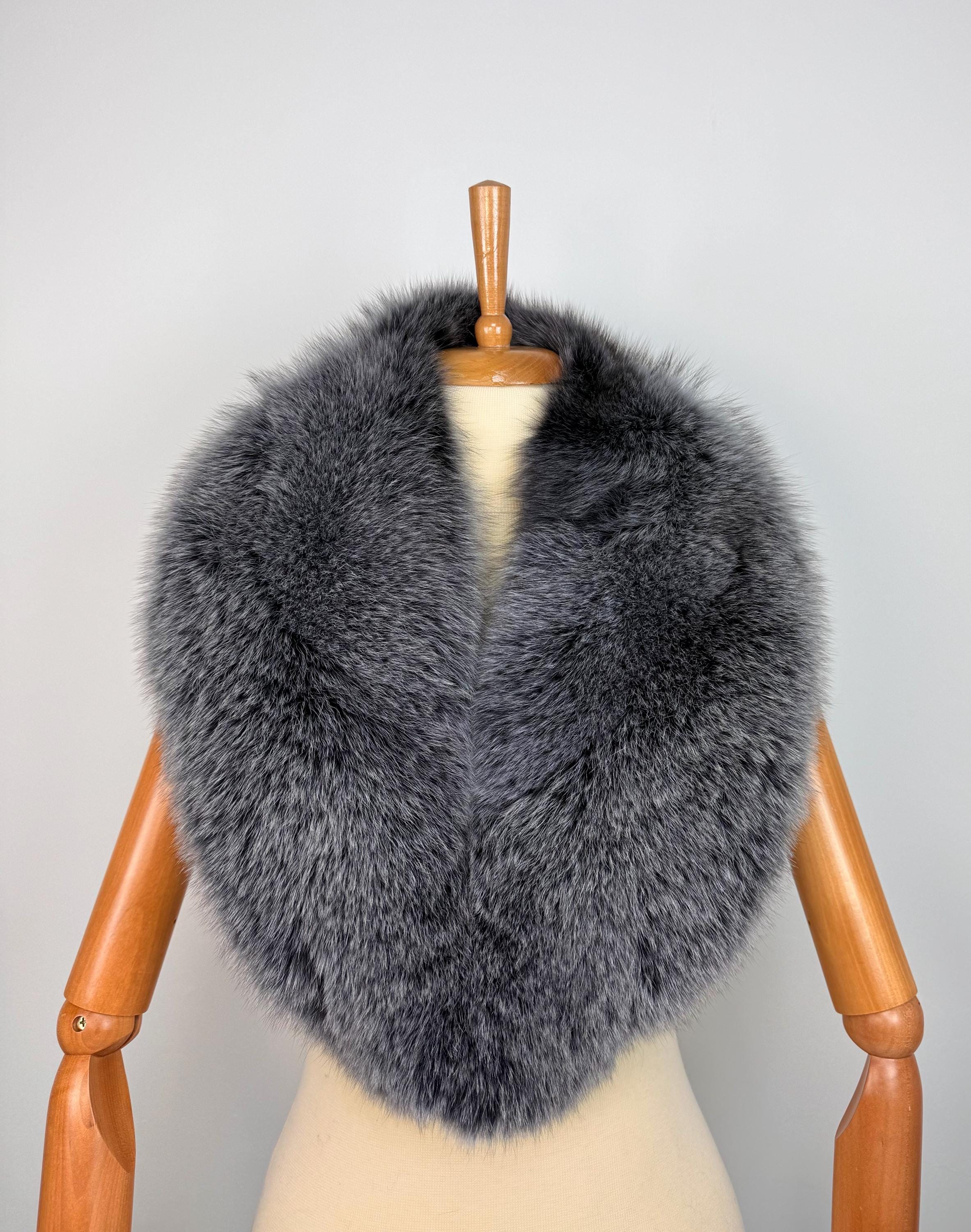 Luxury Fox Fur Collar – Real Fur, Handmade in Greece, Elegant Neck Accessory