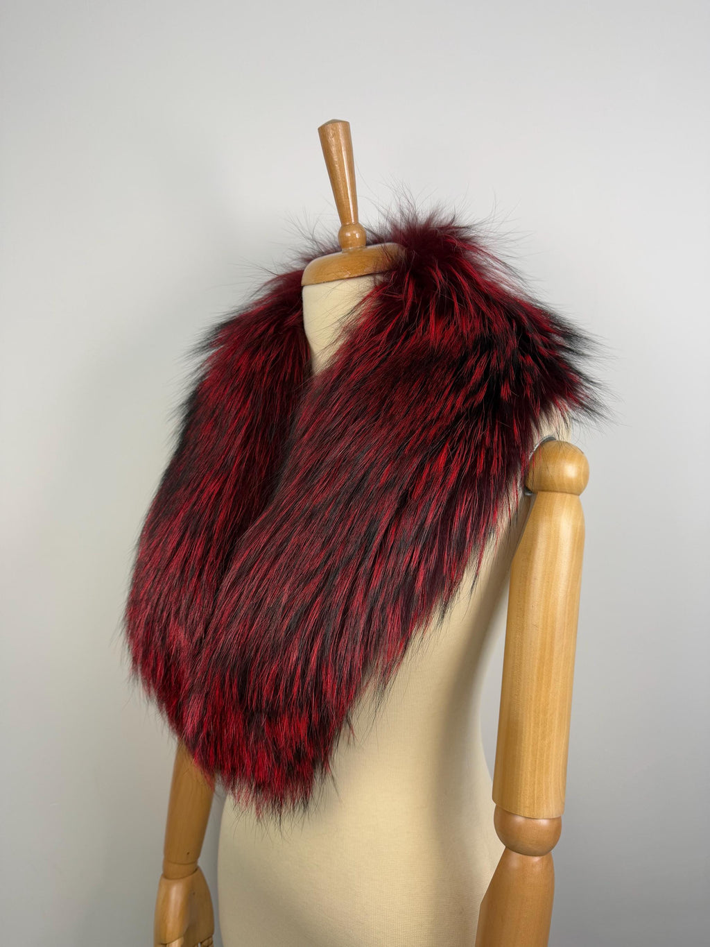 Genuine Red Fox Fur Collar: Handmade Luxury Stole