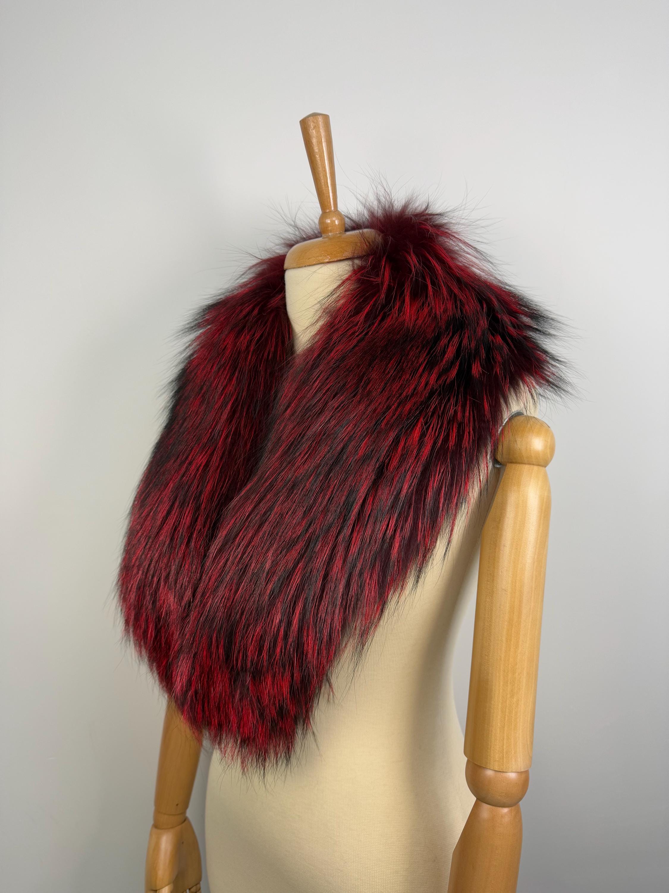 Genuine Red Fox Fur Collar: Handmade Luxury Stole
