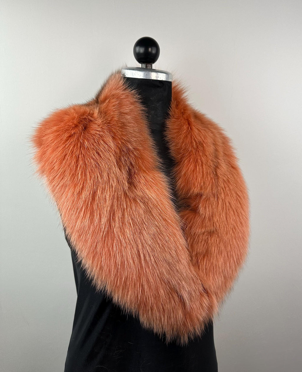 Luxury Orange Fox Fur Collar: Genuine Fur Stole