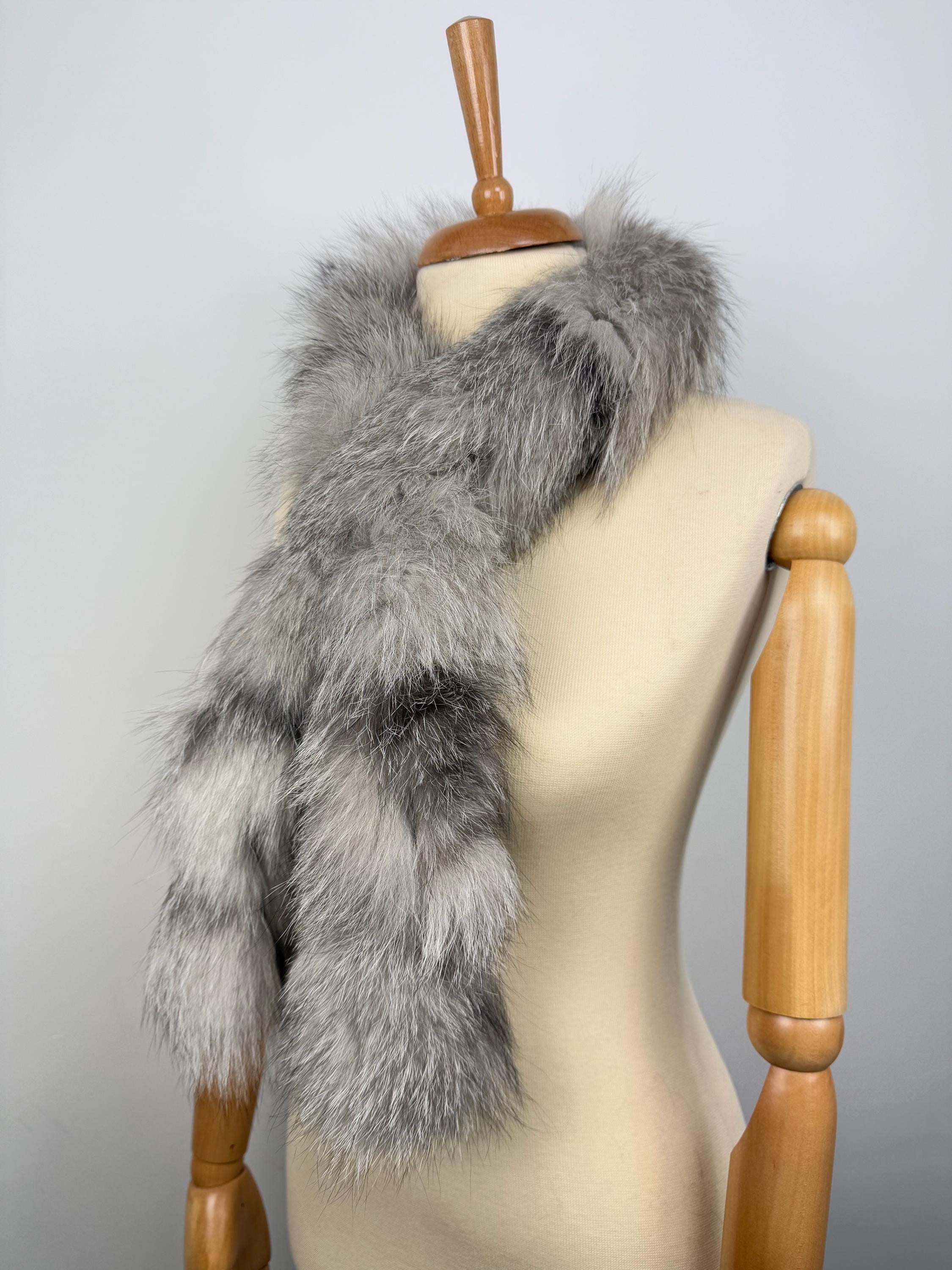 Real Frost Fox Fur Scarf - Warm Fluffy Fur