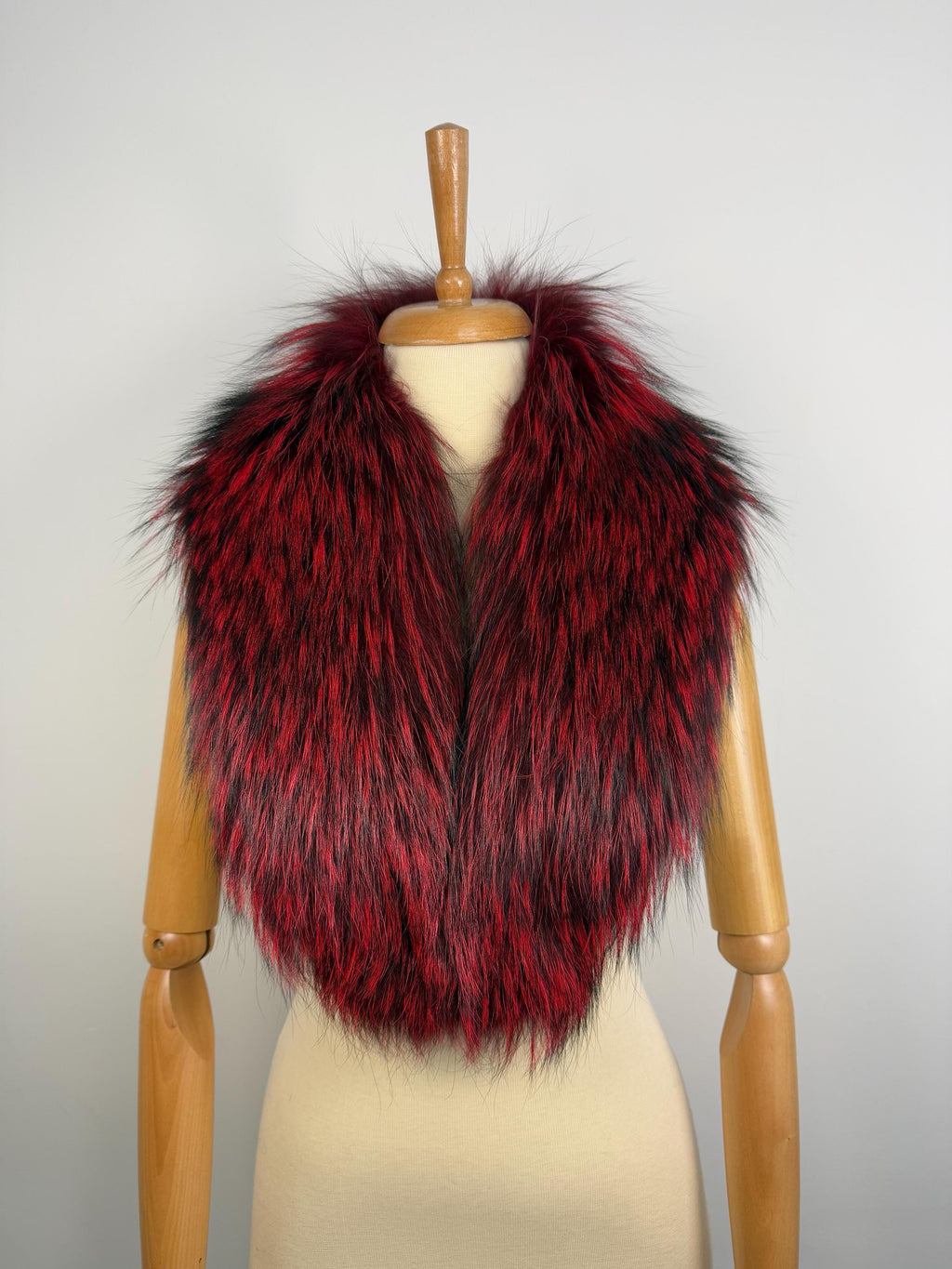 Genuine Red Fox Fur Collar: Handmade Luxury Stole