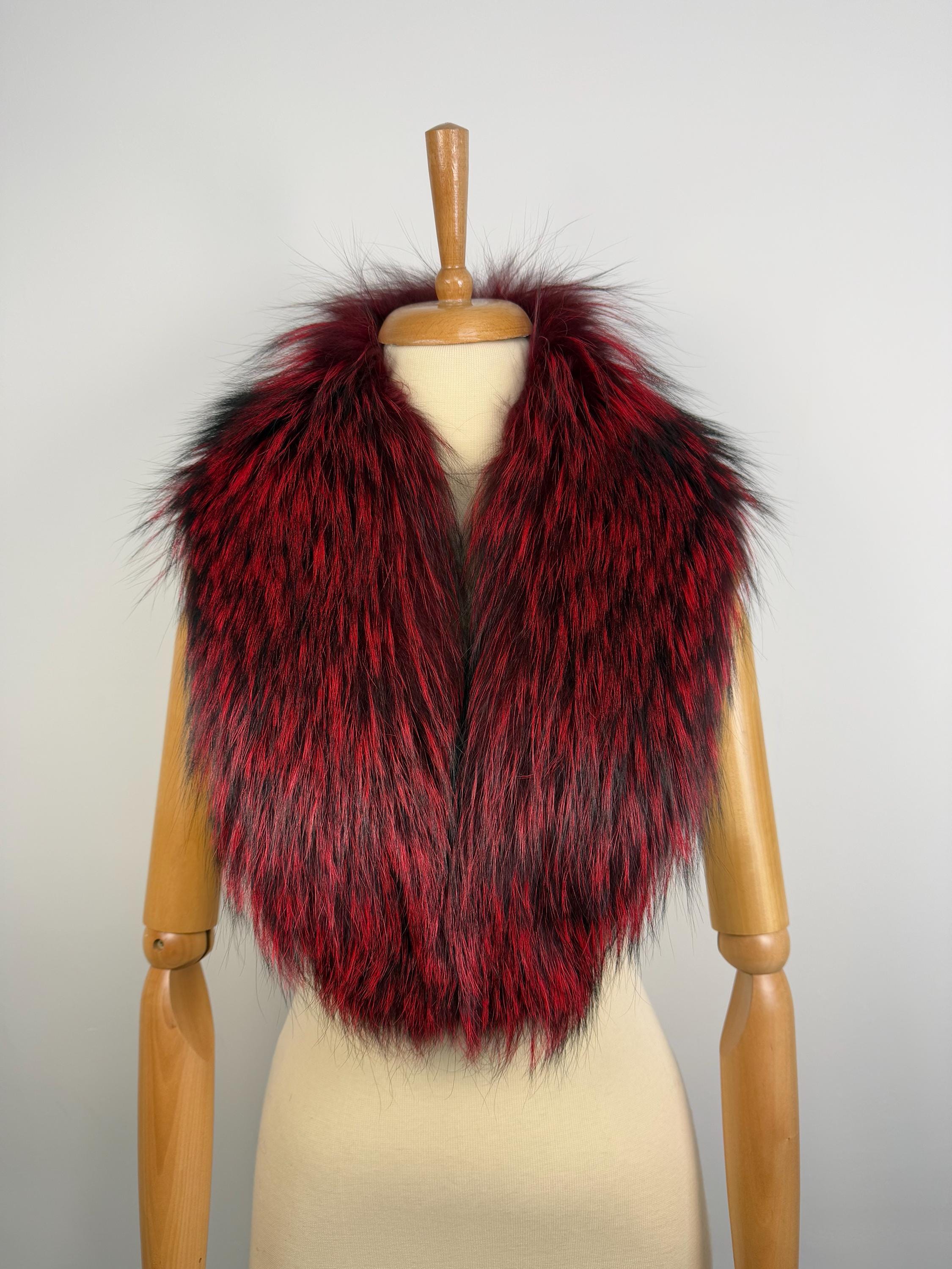 Genuine Red Fox Fur Collar: Handmade Luxury Stole