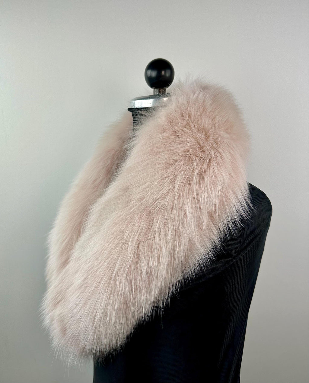 Baby Pink Fox Fur Collar – Real Fur Collar, Handmade in Greece, Luxury Neck Accessory