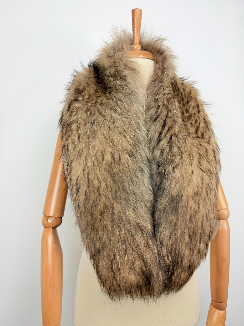 Finn Raccoon Fur Stole – Real Fur Wrap, Extra Long Luxury Fur, Handmade in Greece