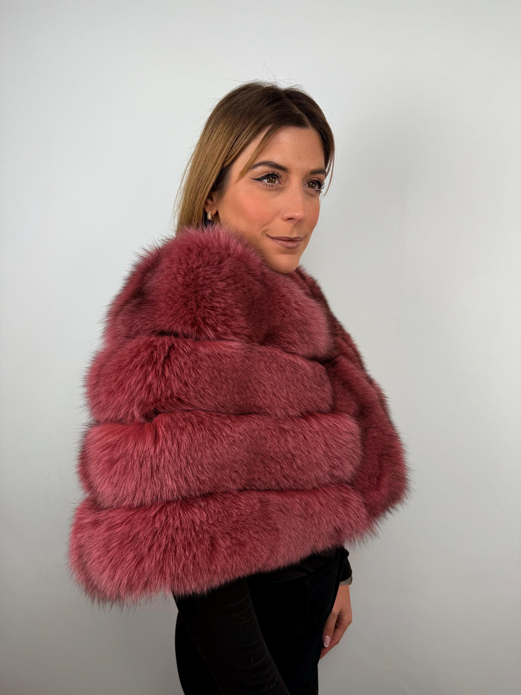 Red Fox Fur Stole: Luxury Fur Shawl Evening Dress