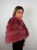 Red Fox Fur Stole: Luxury Fur Shawl Evening Dress