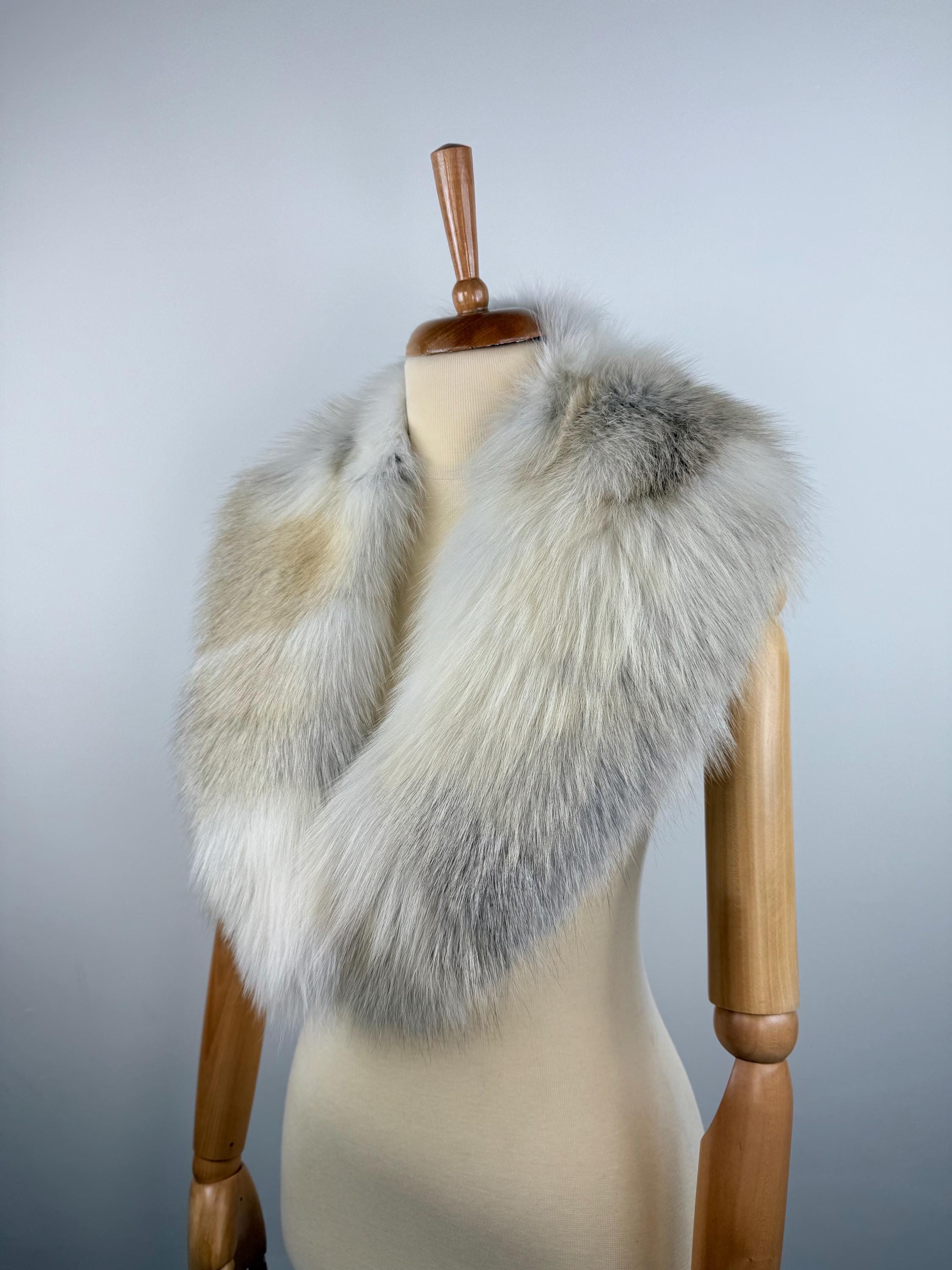 Genuine Fox Fur Collar: Handmade Golden Island Stole