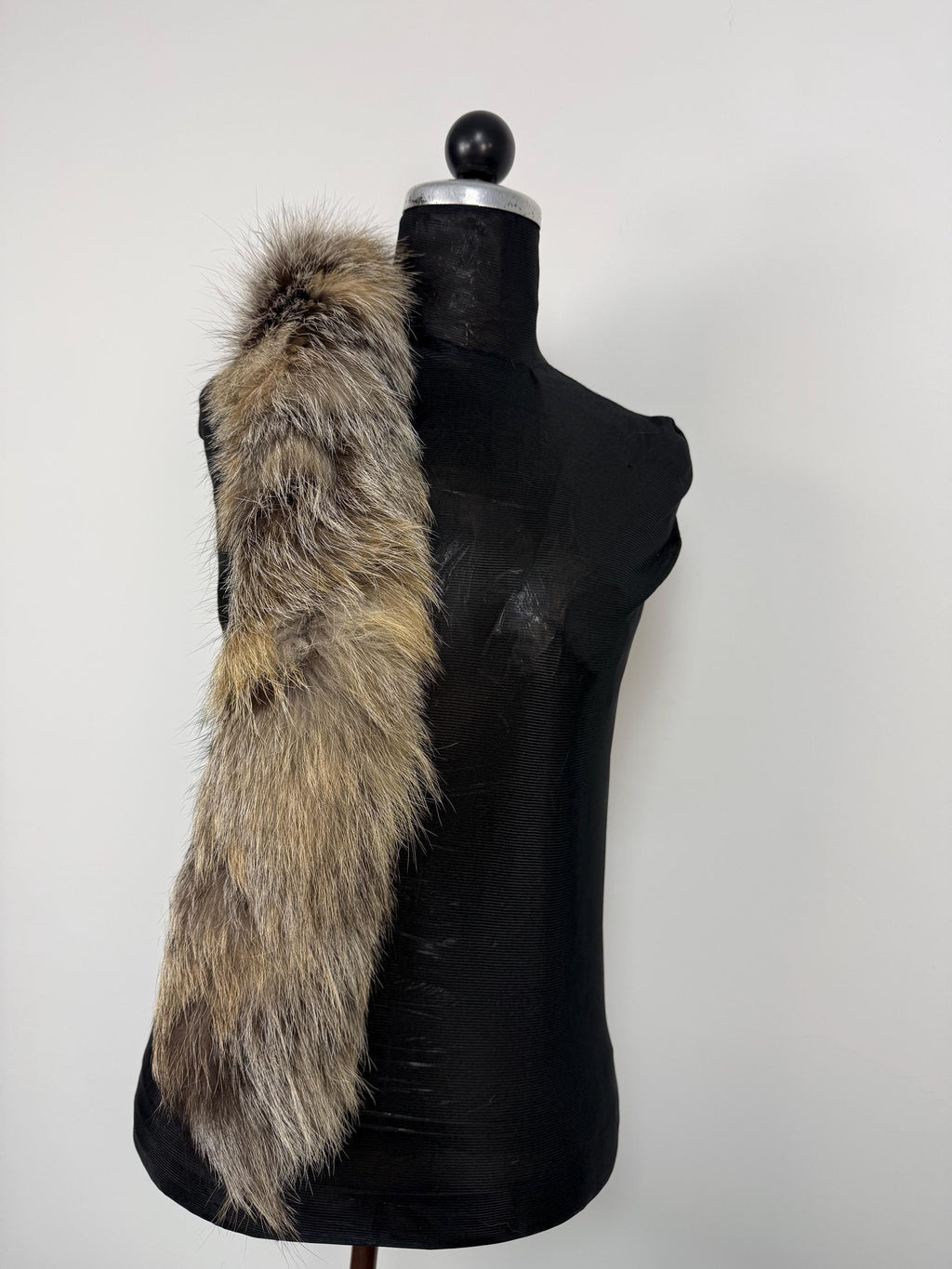 Cross Fox Fur Scarf – Real Fur Scarf, Handmade in Greece, Luxury Winter Scarf