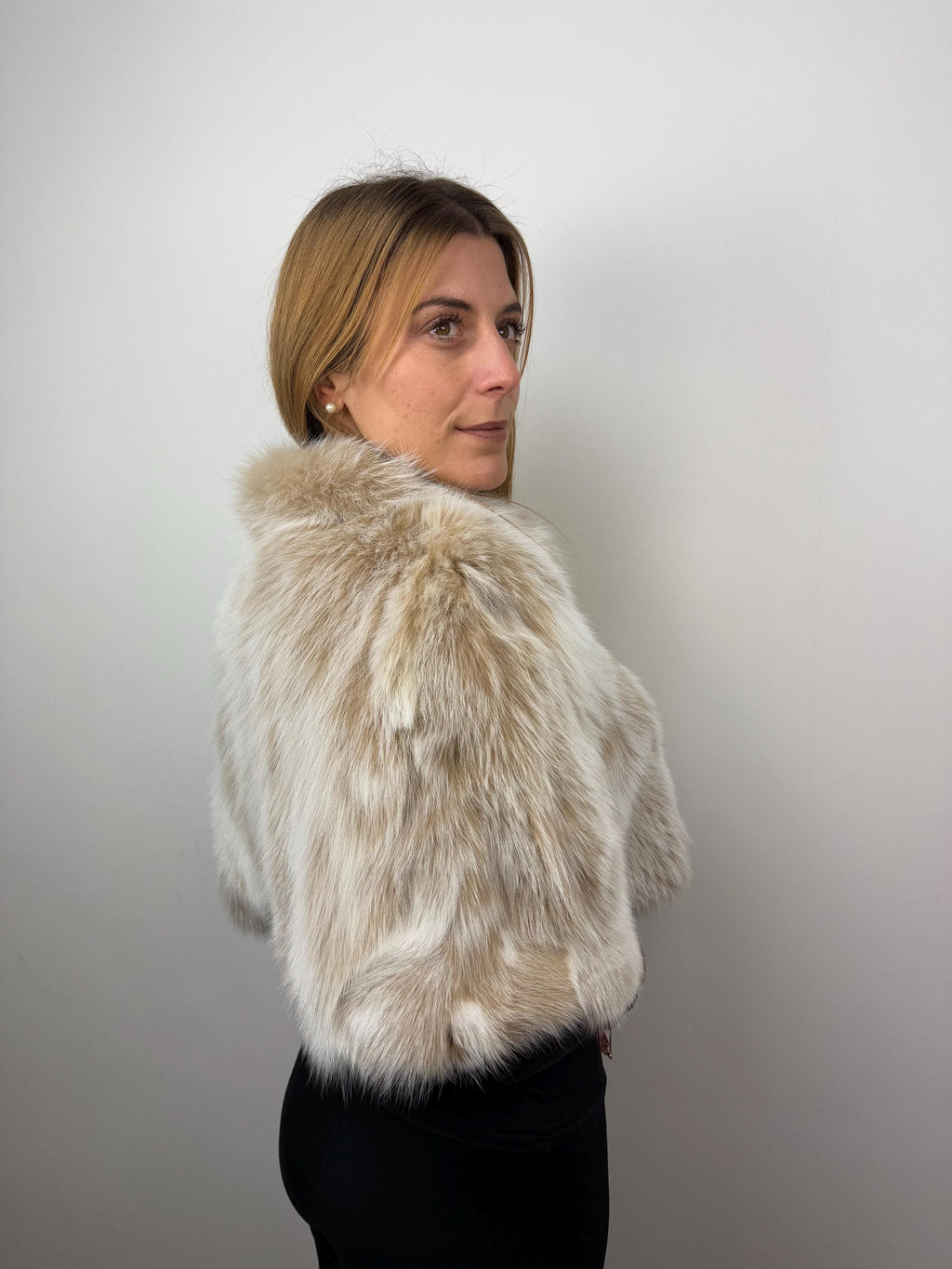 Luxury Snow Top Fox Fur Stole: Genuine Fur Shawl Bridal Wrap