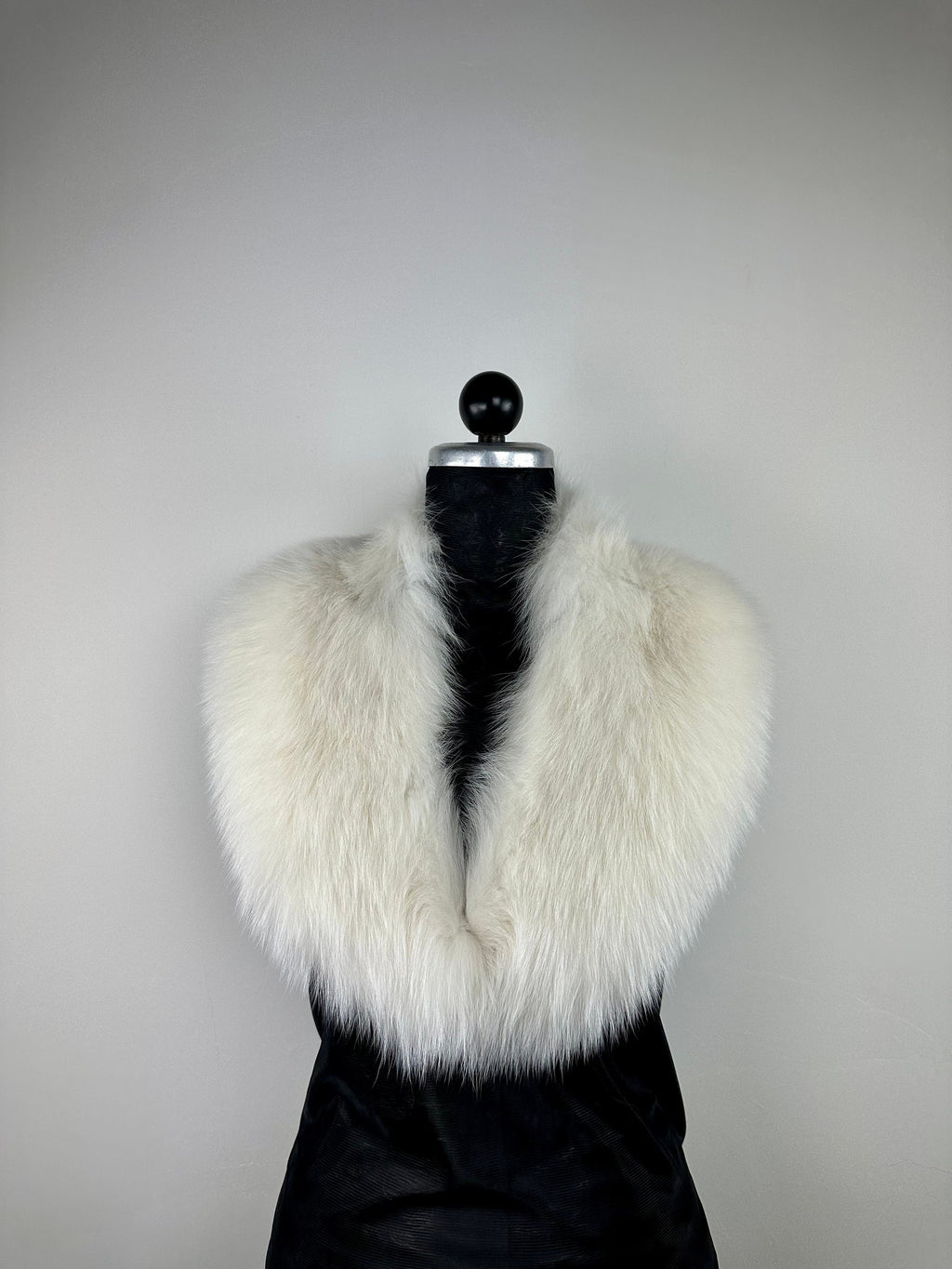 Cream Fox Fur Collar – Real Fur Collar, Handmade in Greece, Luxury Fur Neck Accessory