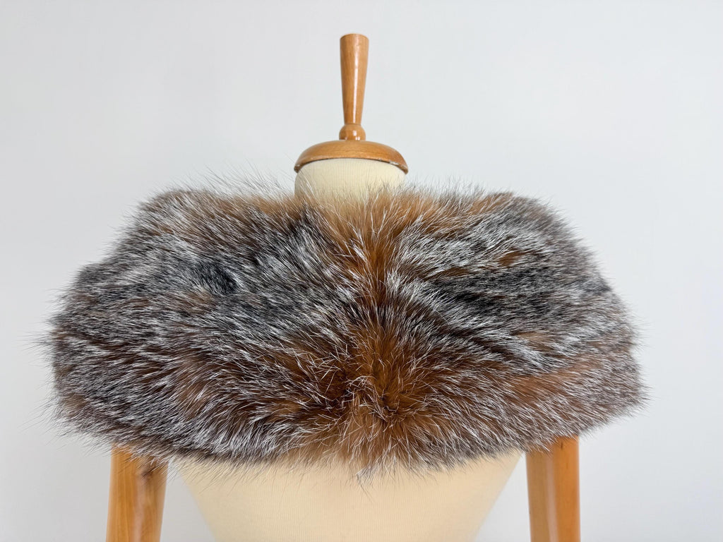 Luxury Crystal Fox Fur Collar: Real Fur Stole For Coat
