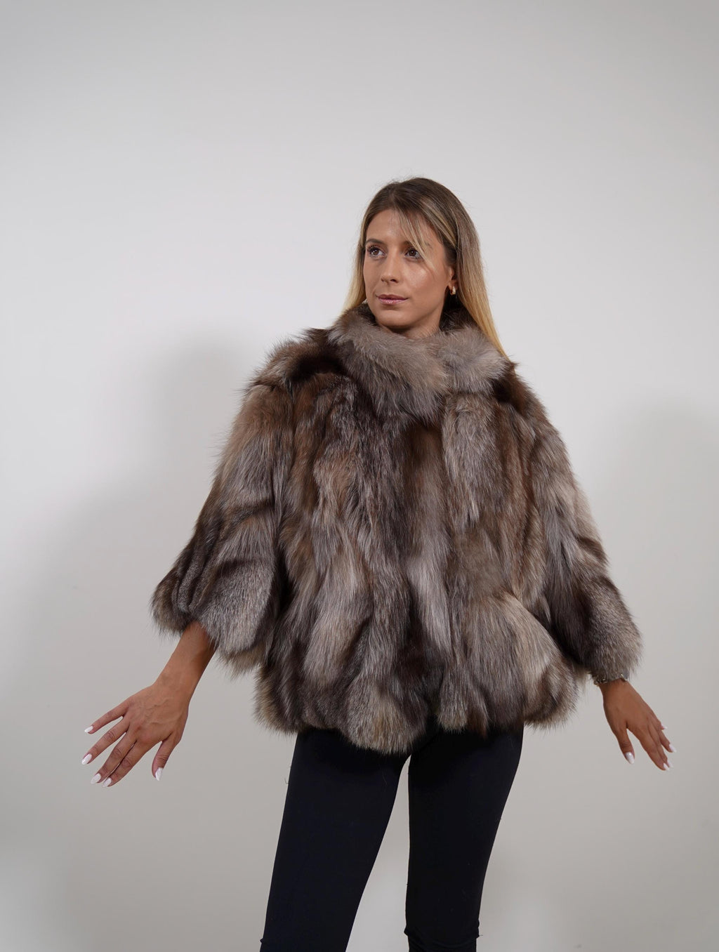 Genuine Fur Jacket : Luxury Real Fox Fur Coat