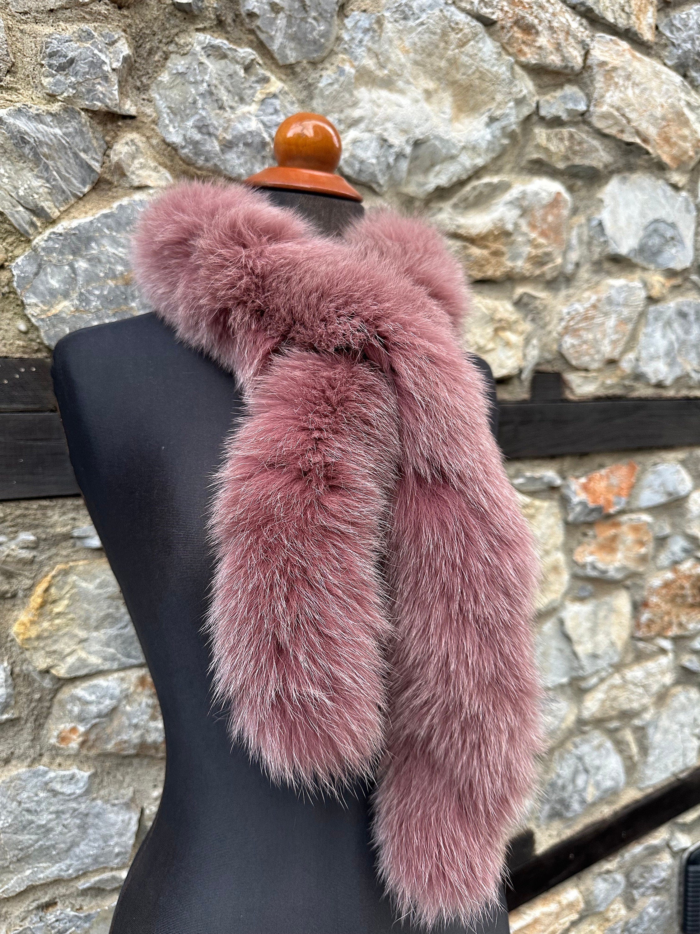 Real Fox Fur Scarf: Warm Fluffy Genuine Fur, Neck Wrap