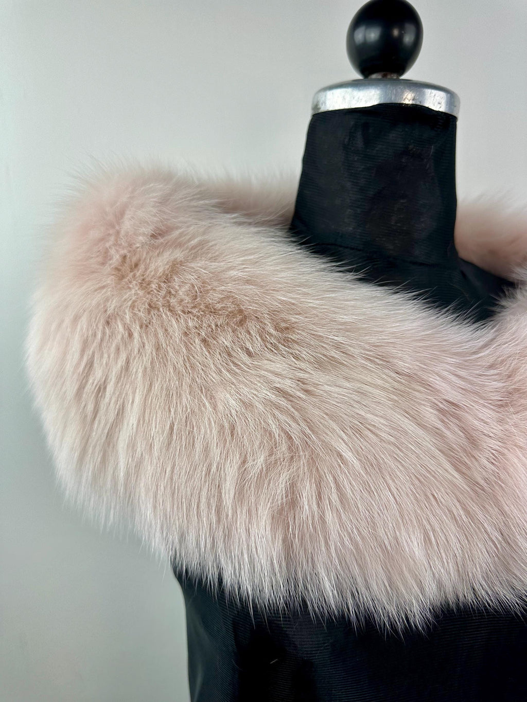 Baby Pink Fox Fur Collar – Real Fur Collar, Handmade in Greece, Luxury Neck Accessory