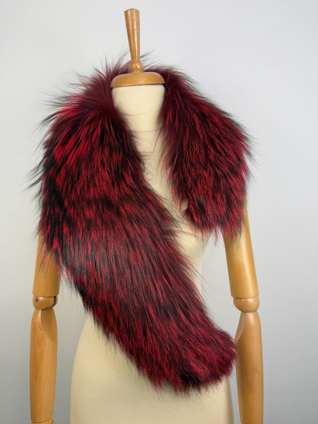 Genuine Red Fox Fur Collar: Handmade Luxury Stole