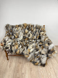 Real Fox Fur Blanket – Handmade in Greece, Luxury Fur Throw