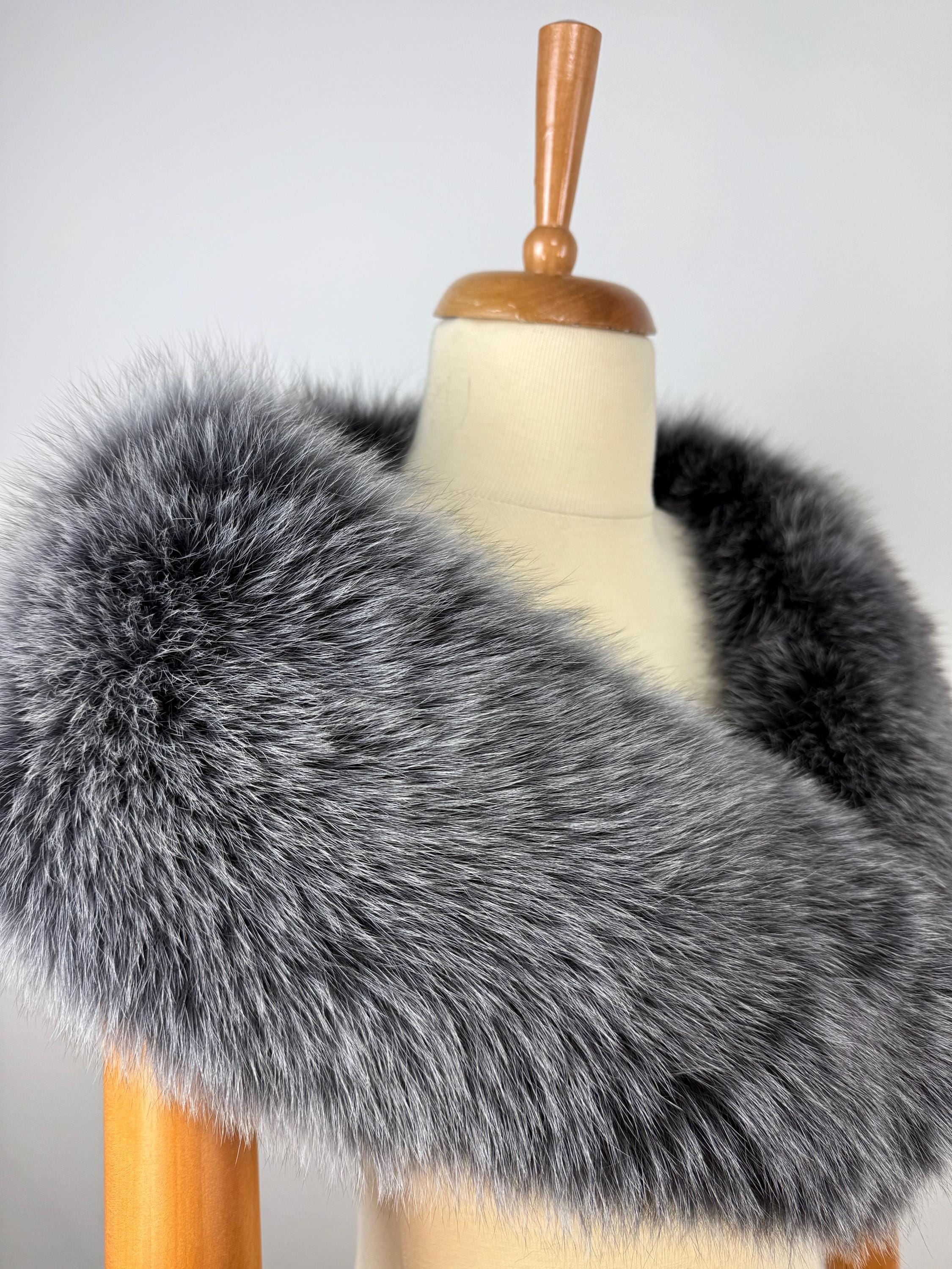 Real Fox Fur Collar – Handmade in Greece, Luxury Fur Neck Accessory for Women