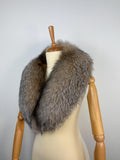 Crystal Fox Fur Collar – Real Fur Collar, Handmade in Greece, Luxury Coat Accessory