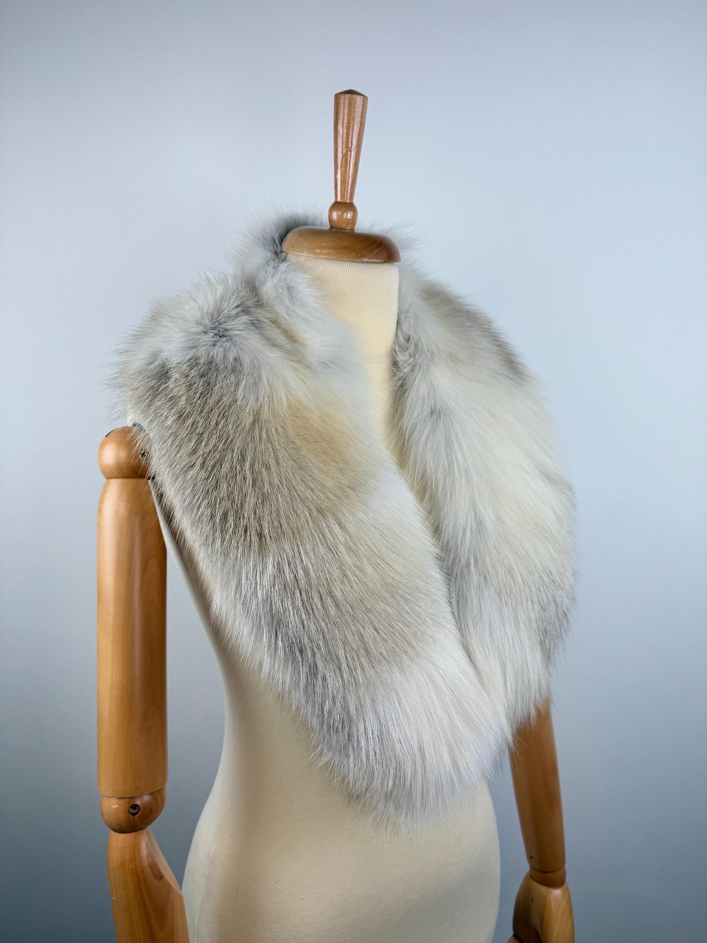 Genuine Fox Fur Collar: Handmade Golden Island Stole