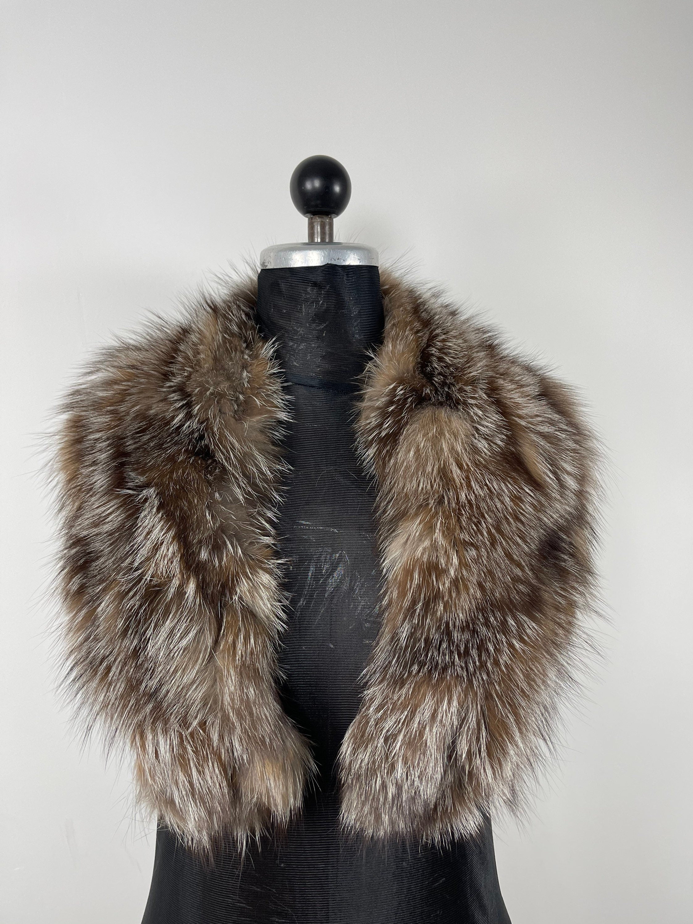 Fox Fur Collar – Real Fur Collar, Handmade in Greece, Luxury Neck Accessory