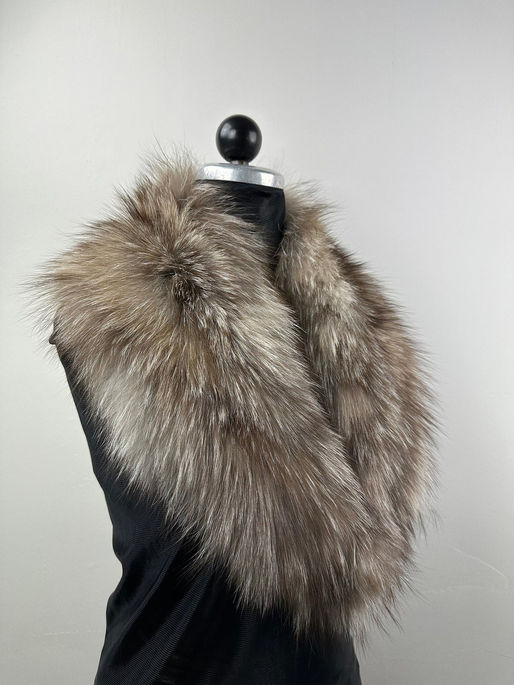 Crystal Fox Fur Collar – Real Fur Collar, Handmade in Greece, Luxury Neck Accessory