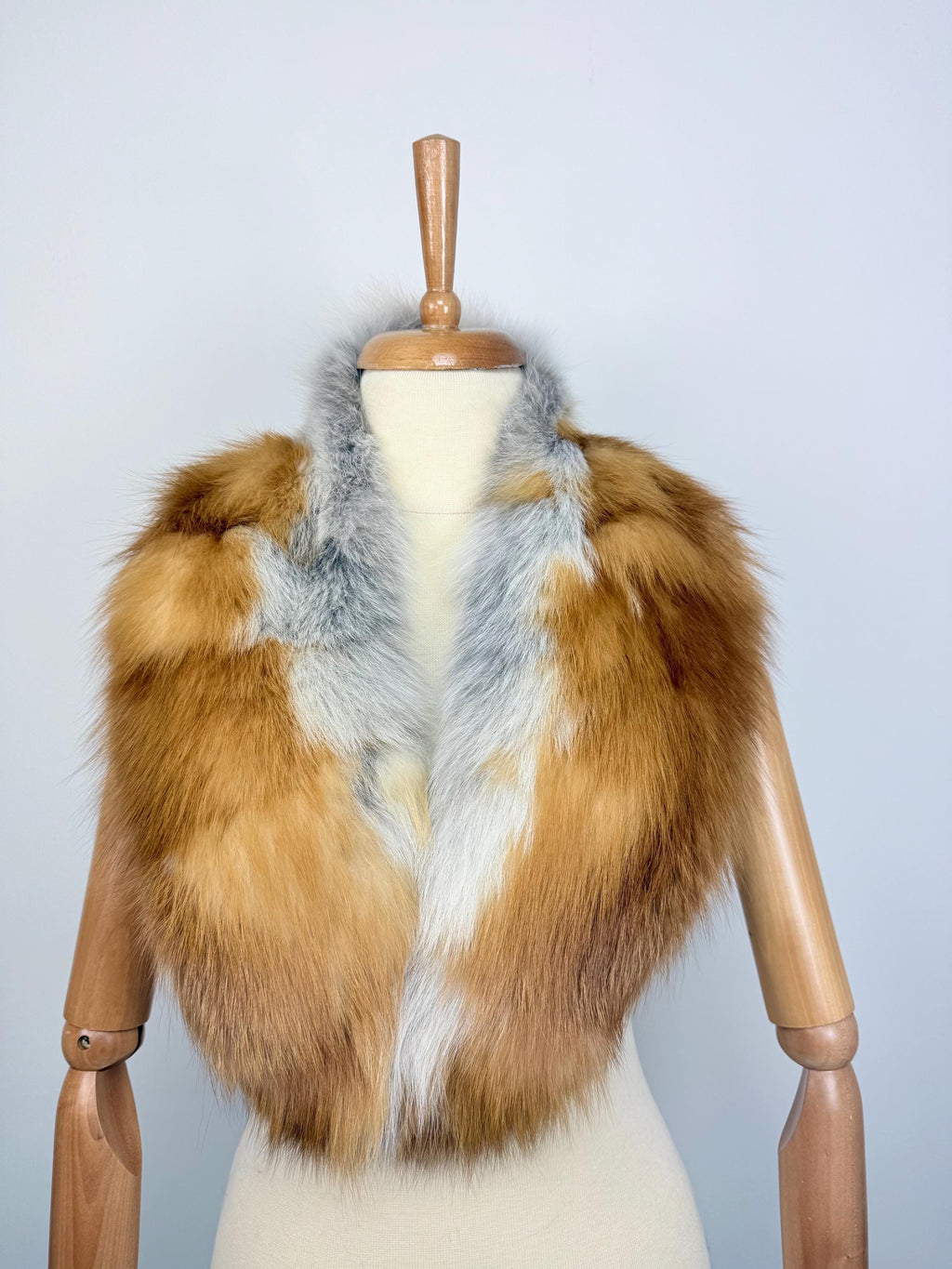 Red Fox Fur Collar, Real Fur Collar, Handmade Fur Collar, Luxury Winter Fur Accessory