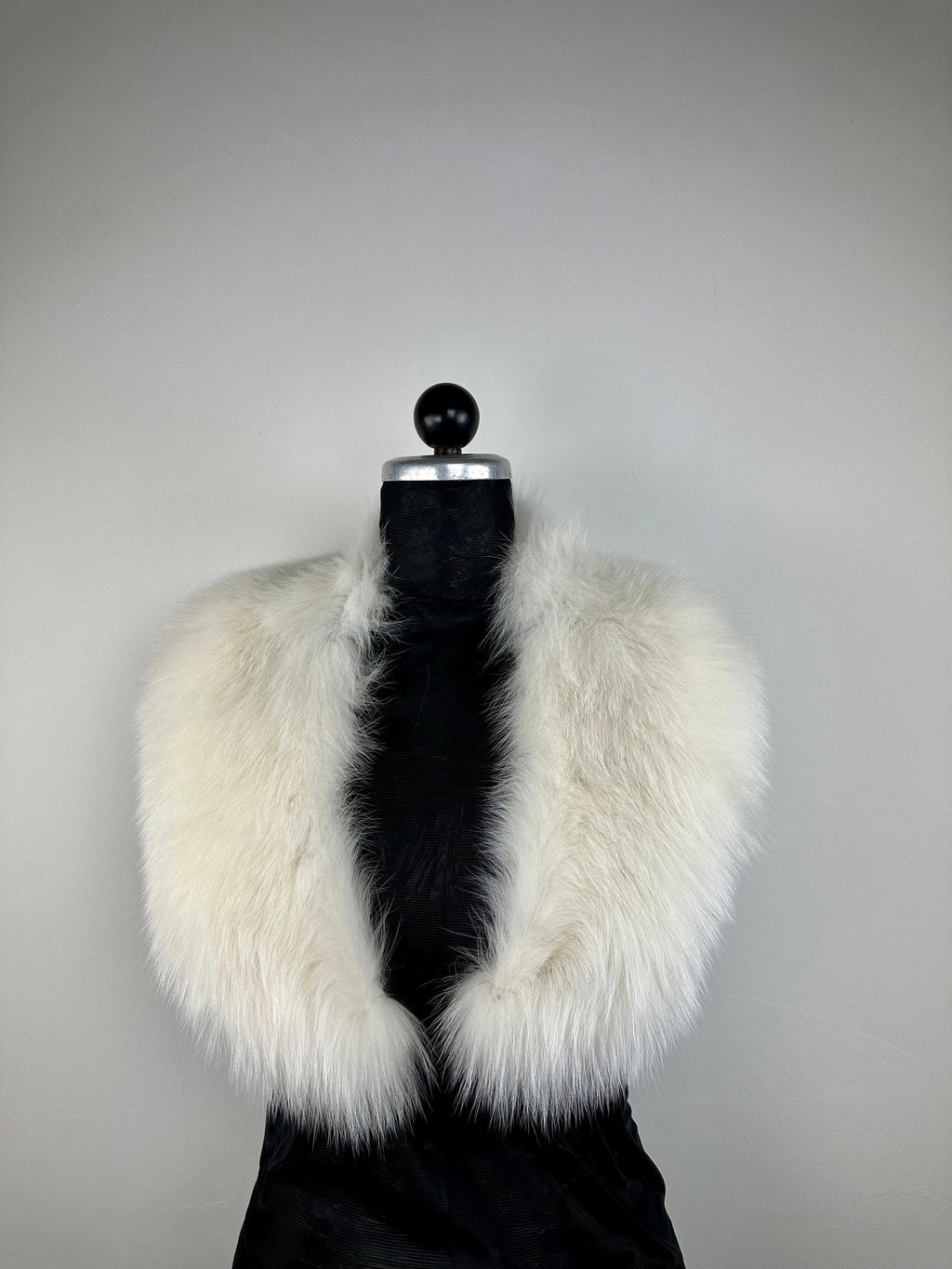 Cream Fox Fur Collar – Real Fur Collar, Handmade in Greece, Luxury Fur Neck Accessory