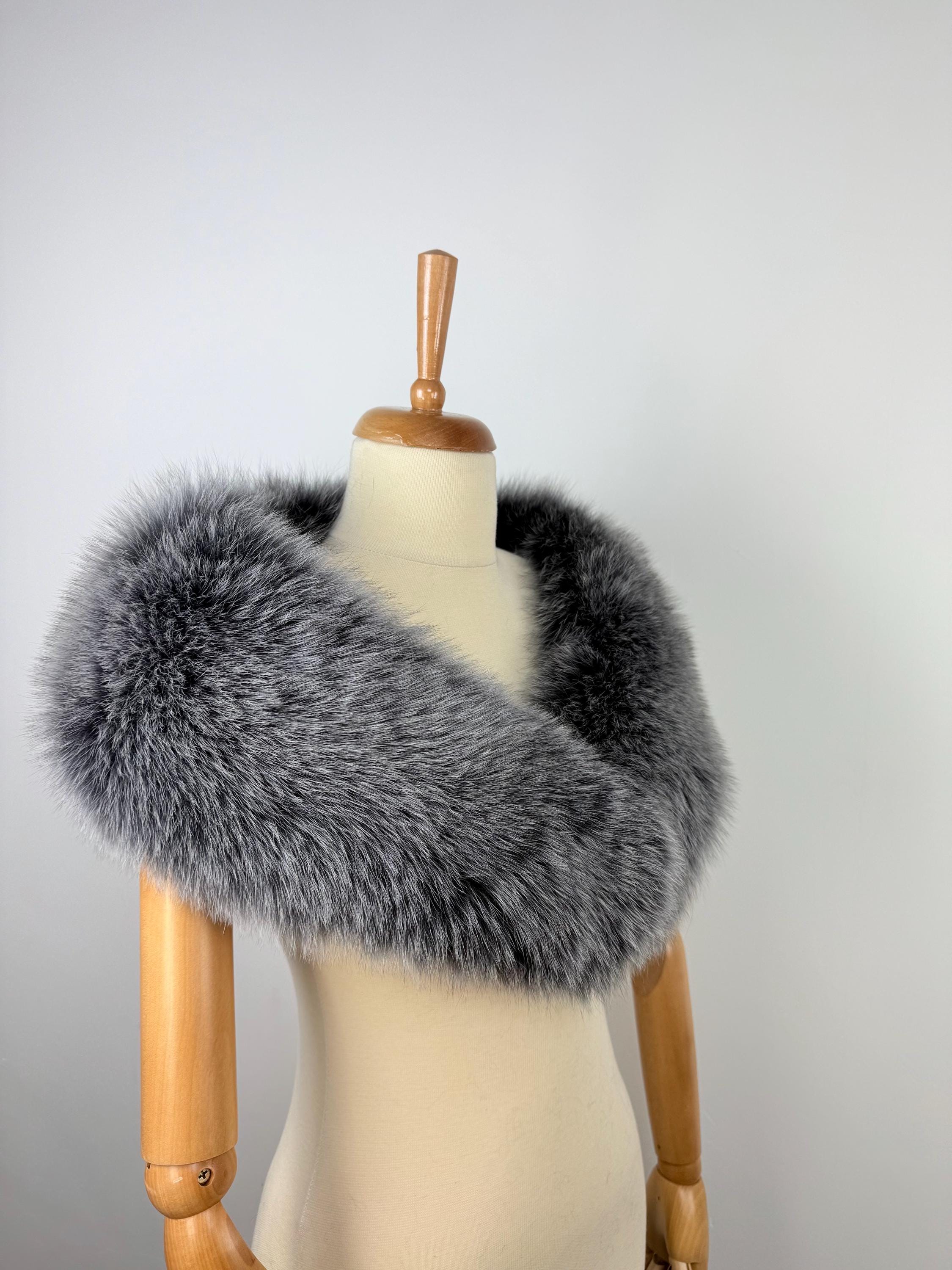 Real Fox Fur Collar – Handmade in Greece, Luxury Fur Neck Accessory for Women