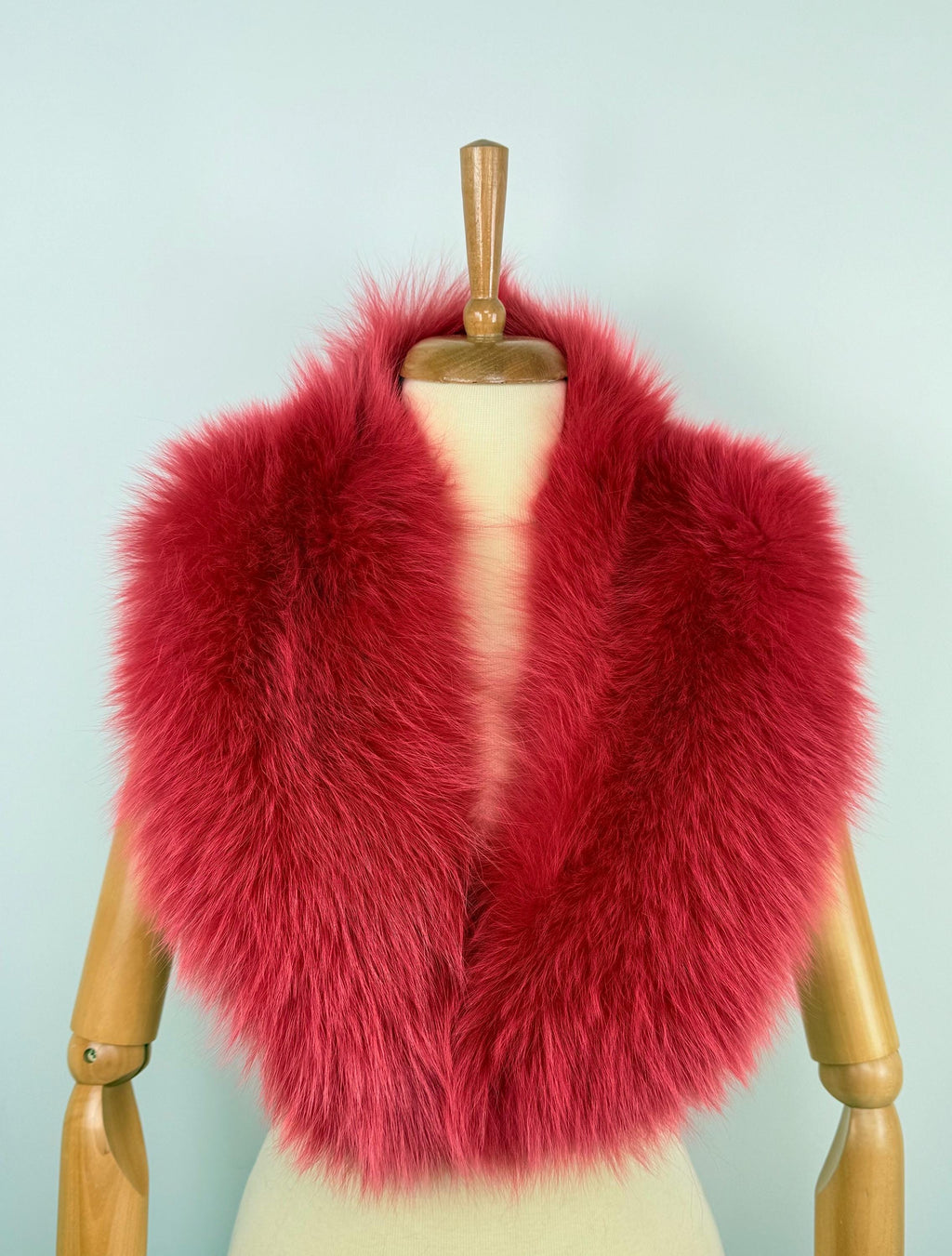 Luxury Red Fox Fur Collar – Real Fur, Handmade in Greece, Elegant Neck Accessory