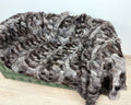 Luxury Frost Fox Fur Blanket: Handmade Real Fur Throw