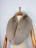 Beige Fox Fur Collar – Real Fur Collar, Handmade in Greece, Luxury Fur Neck Accessory