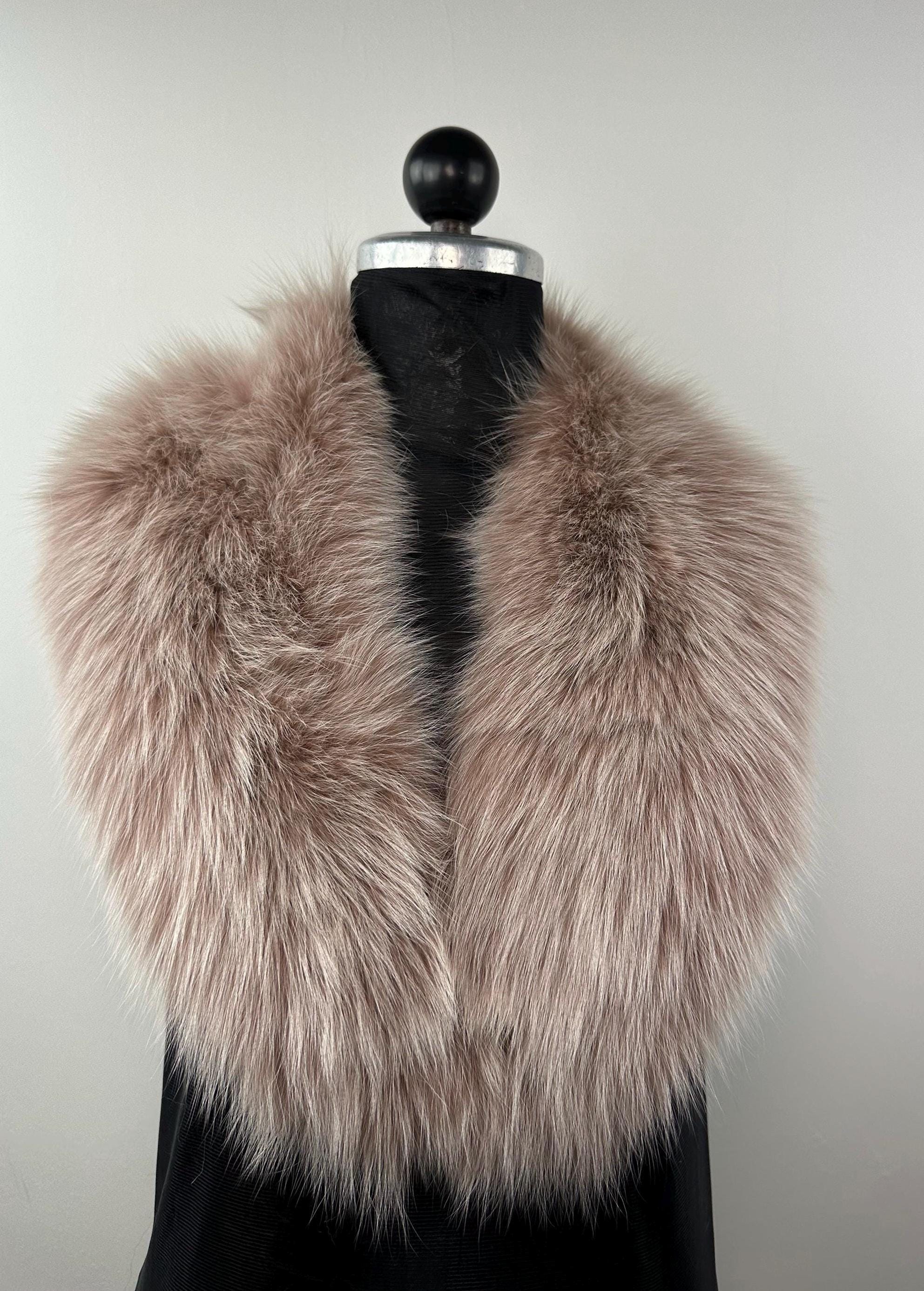 Fox Fur Collar – Real Fur Collar, Handmade in Greece, Luxury Neck Accessory