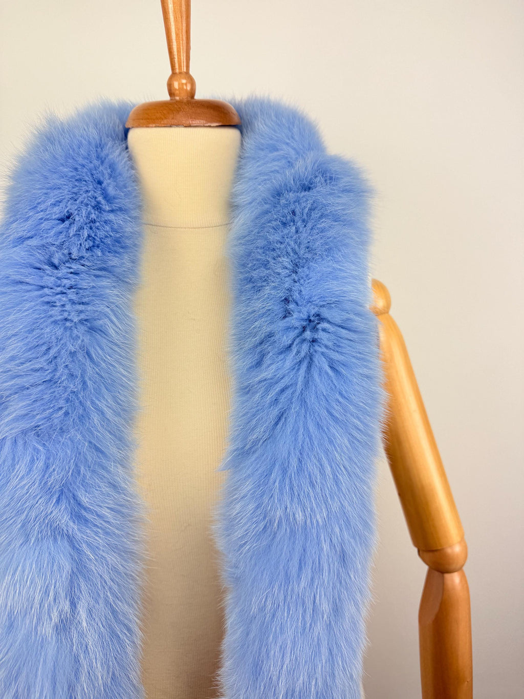 Luxury Blue Fox Fur Scarf - Real Fur Neck Warmer