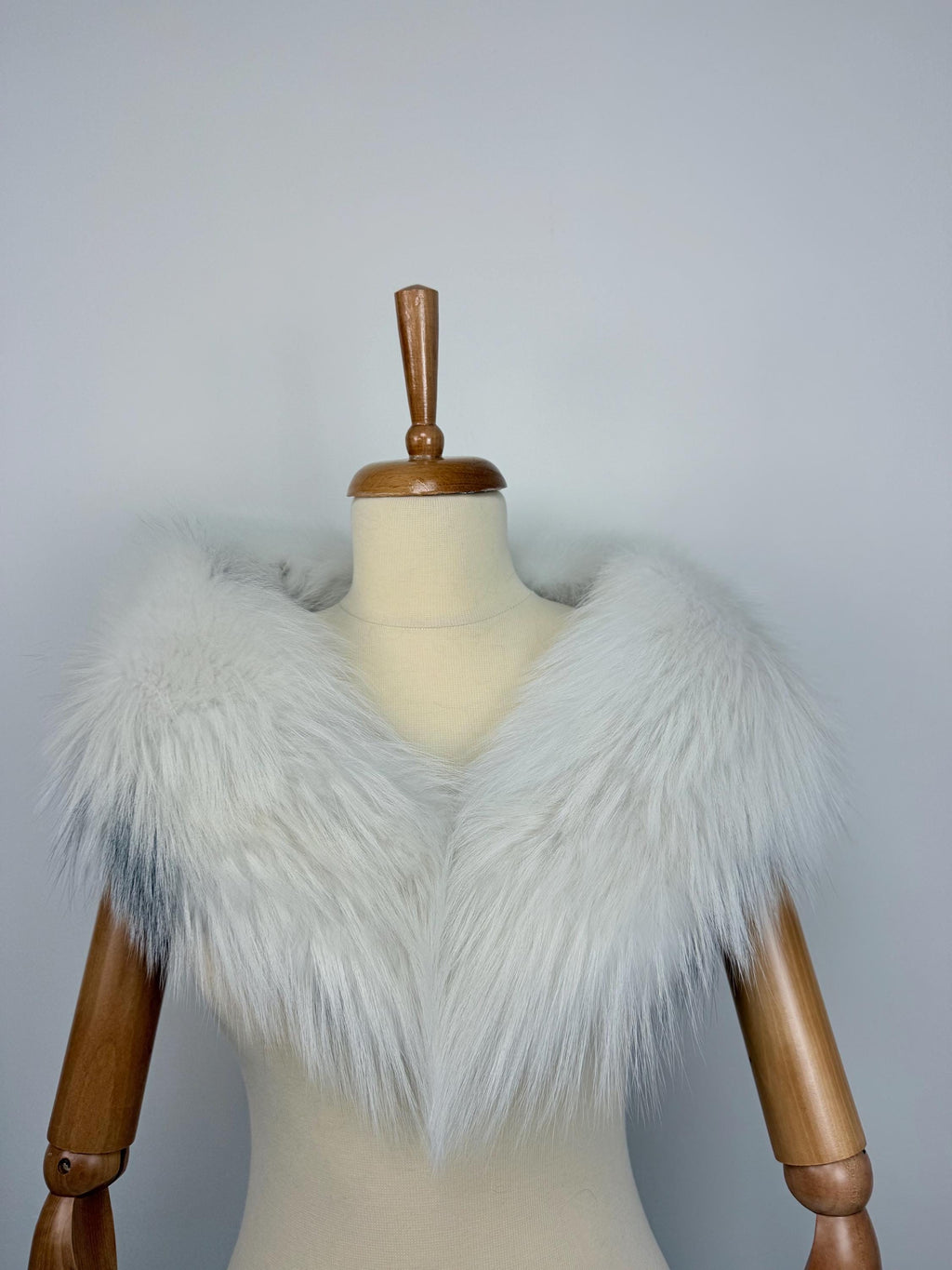 Platinum Fox Fur Collar – Real Fur Collar, Handmade in Greece, Luxury Neck Accessory