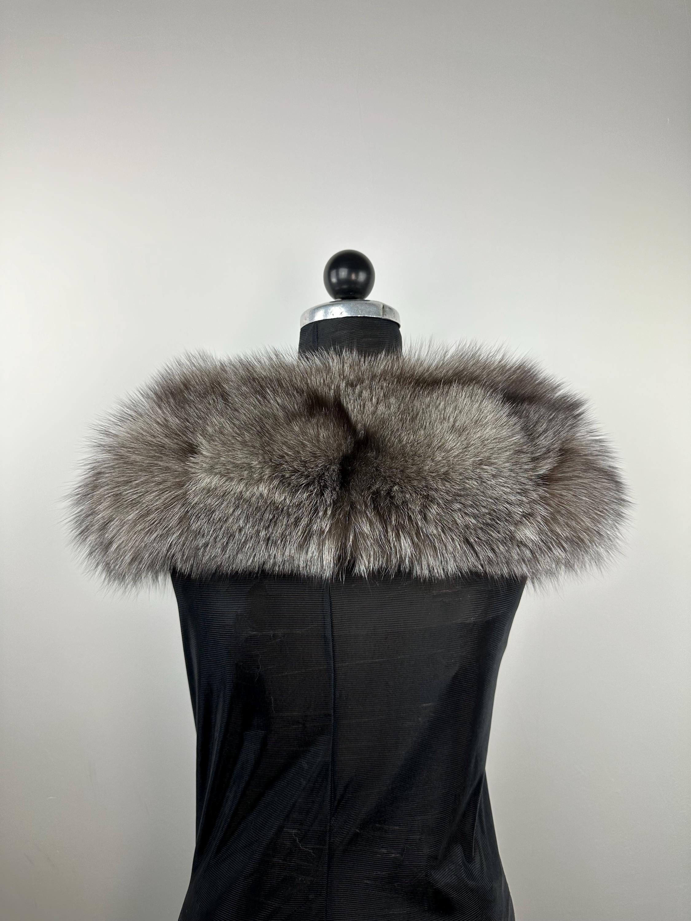 Genuine Frost Fox Fur Collar: Handmade Luxury Stole