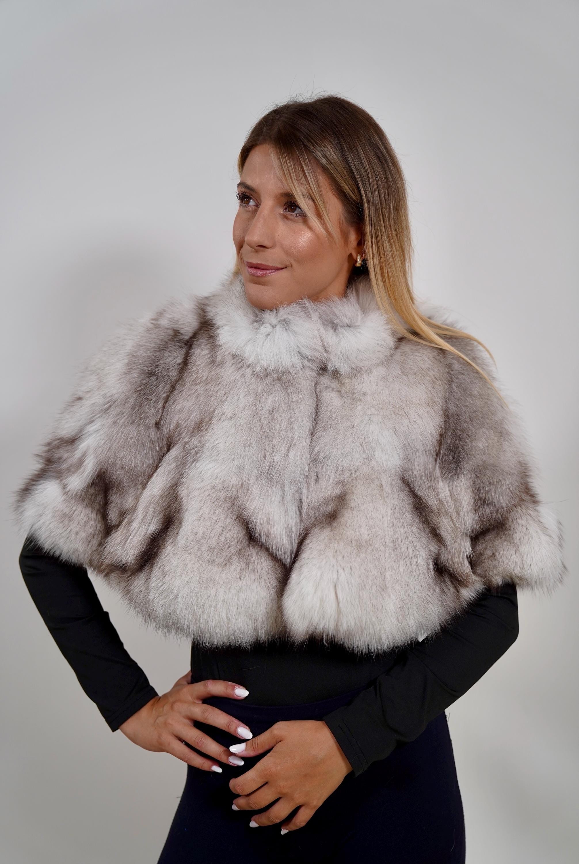 Luxury Fox Fur Stole: Real Fur Shawl, Elegant Bridal Capelet