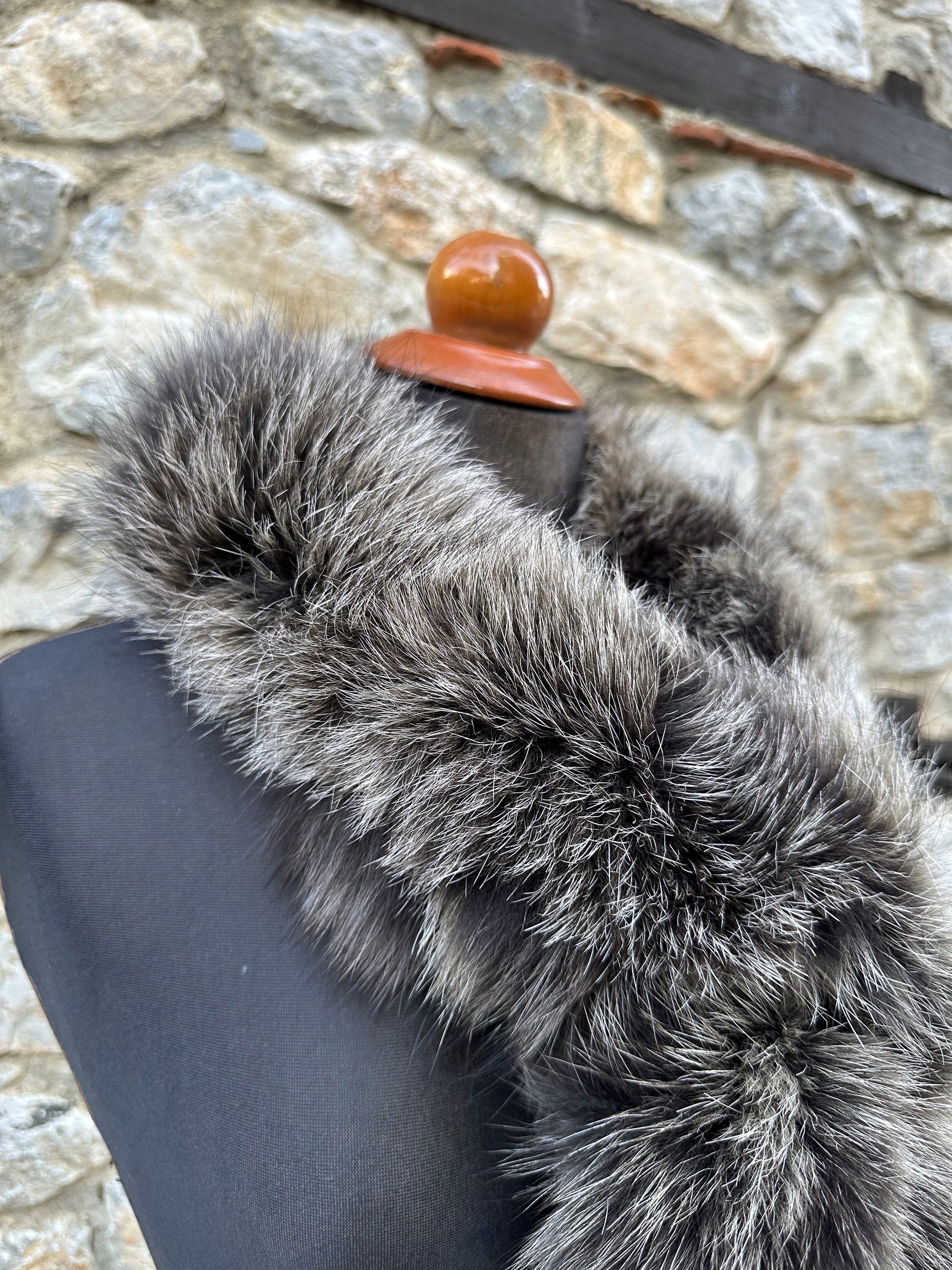 Stylish Real Fox Fur Scarf: Luxury Fur Fluffy Neck Wrap